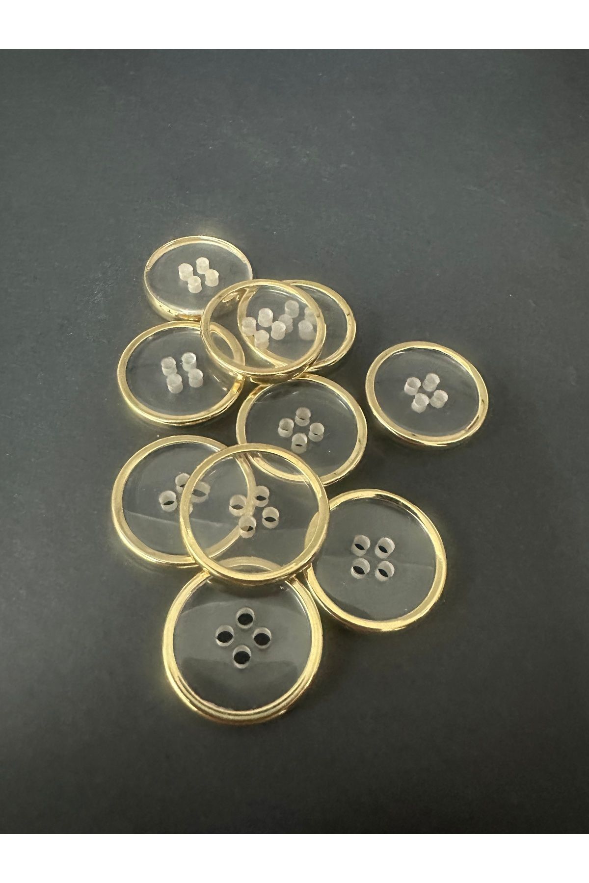 T.T-36 Size Blazer - 8 Gold Buttons - Transparent Design - Polnet Button 1