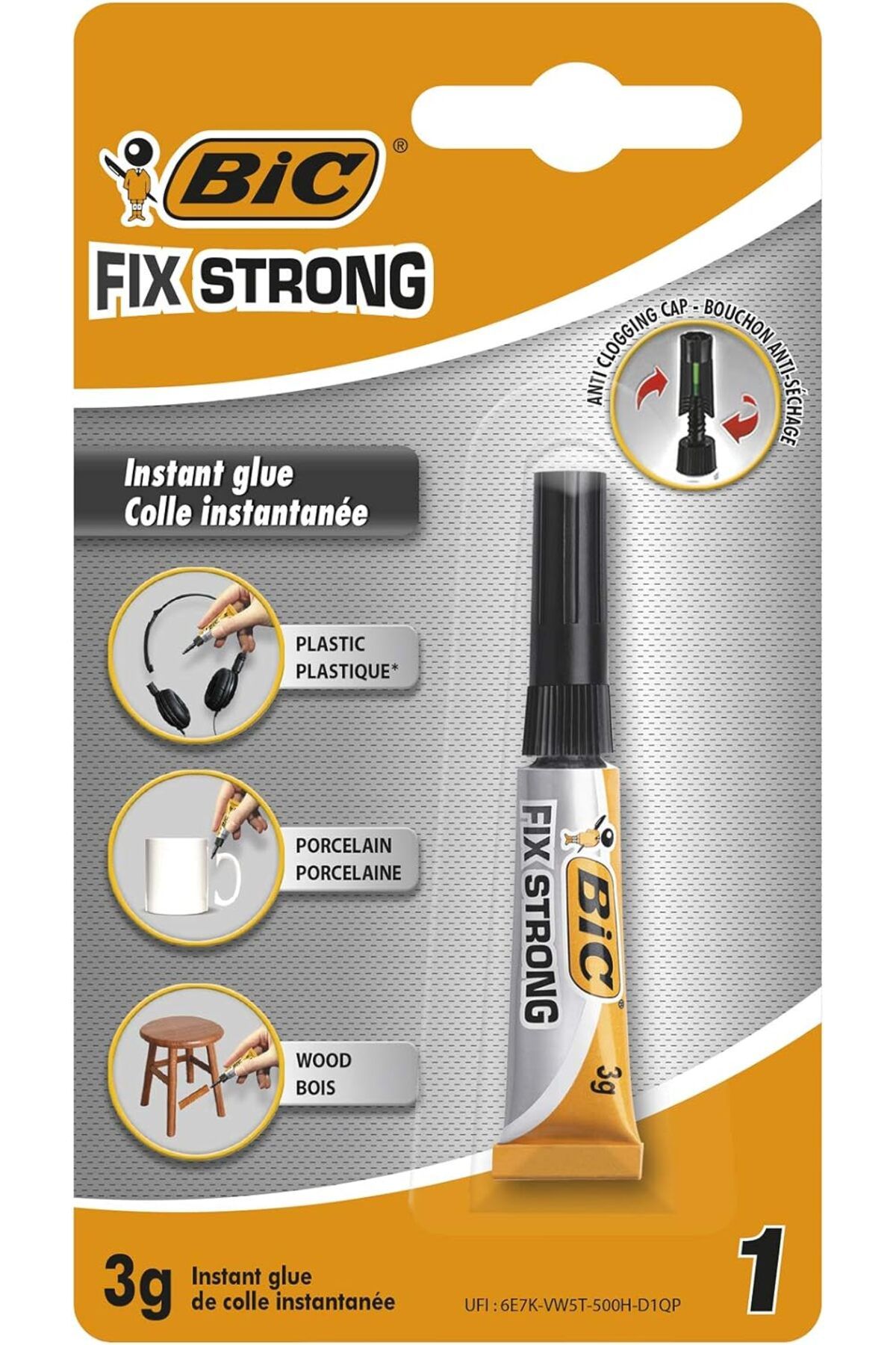 NcK Fix Strong Süper Güçlü Japon Yapıştırıcısı 3 Gr 1'li Blister