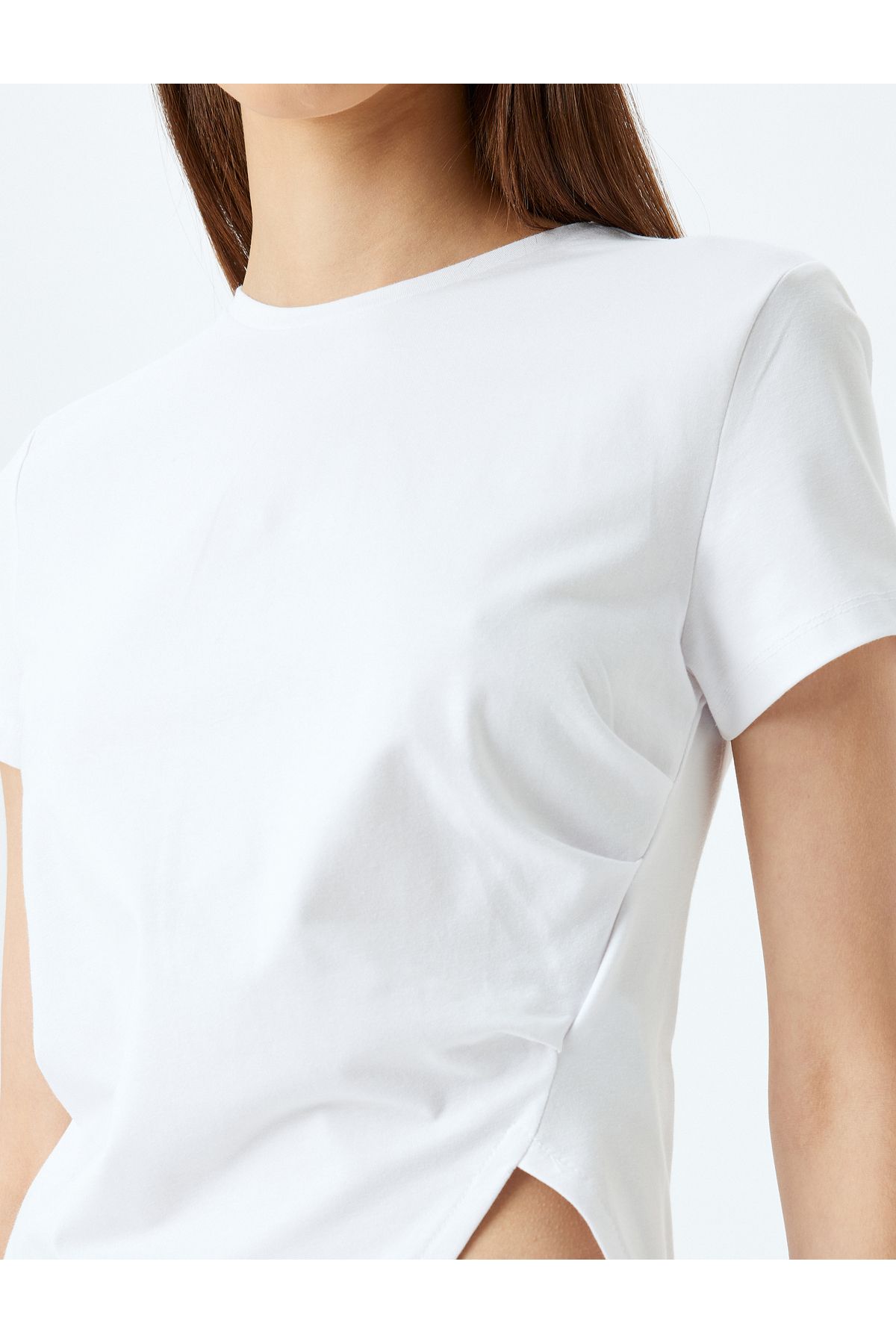 Koton-Beige Basic T-Shirt 5