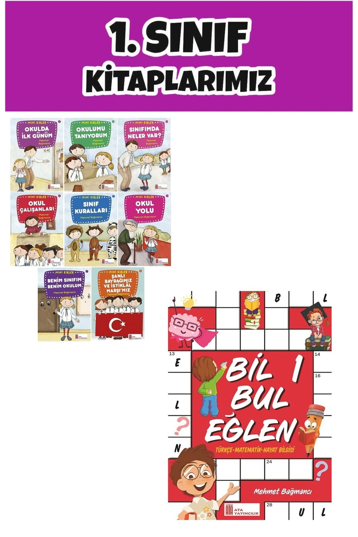 Ata Yayıncılık 1.Sınıf Mini Birler Hikaye Seti +Bil Bul Eğlen