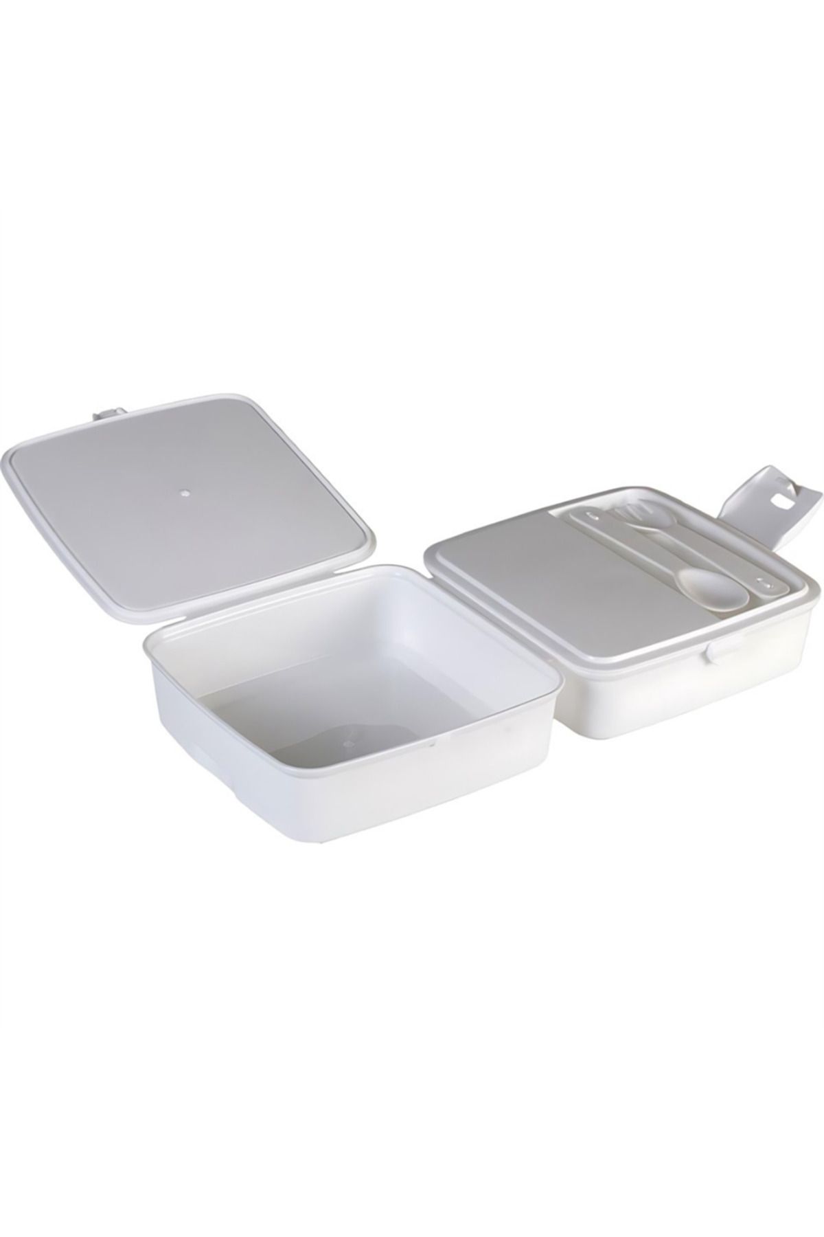 omilife-Portable School Picnic Food Container Lunch Box with Fork and Spoon Folded Compartment Lockable Storage Container 7