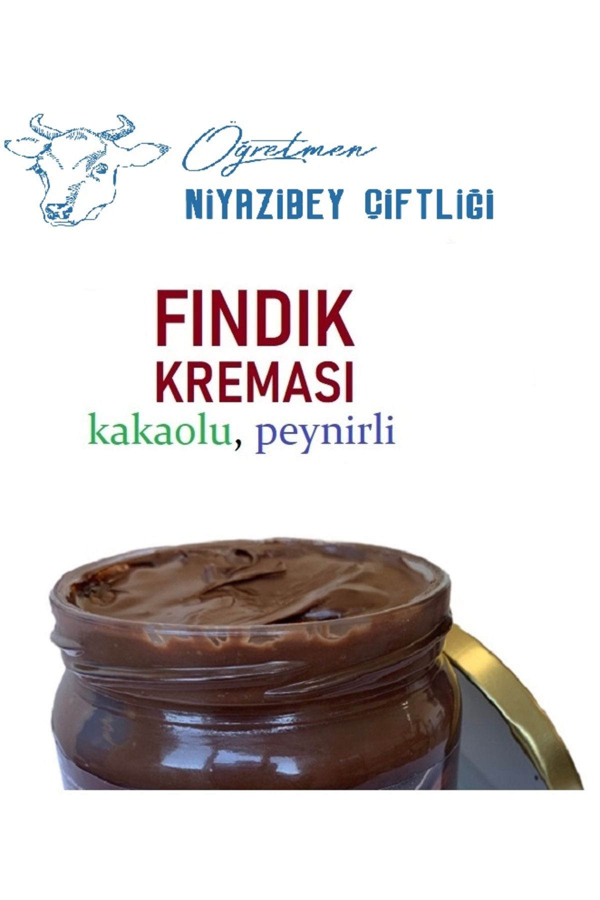 NiyaziBey Çiftliği Fındık Kreması 400 GR Kakaolu ve Peynirli, Yüksek protein daha az şeker, mükemmel krem çikolata