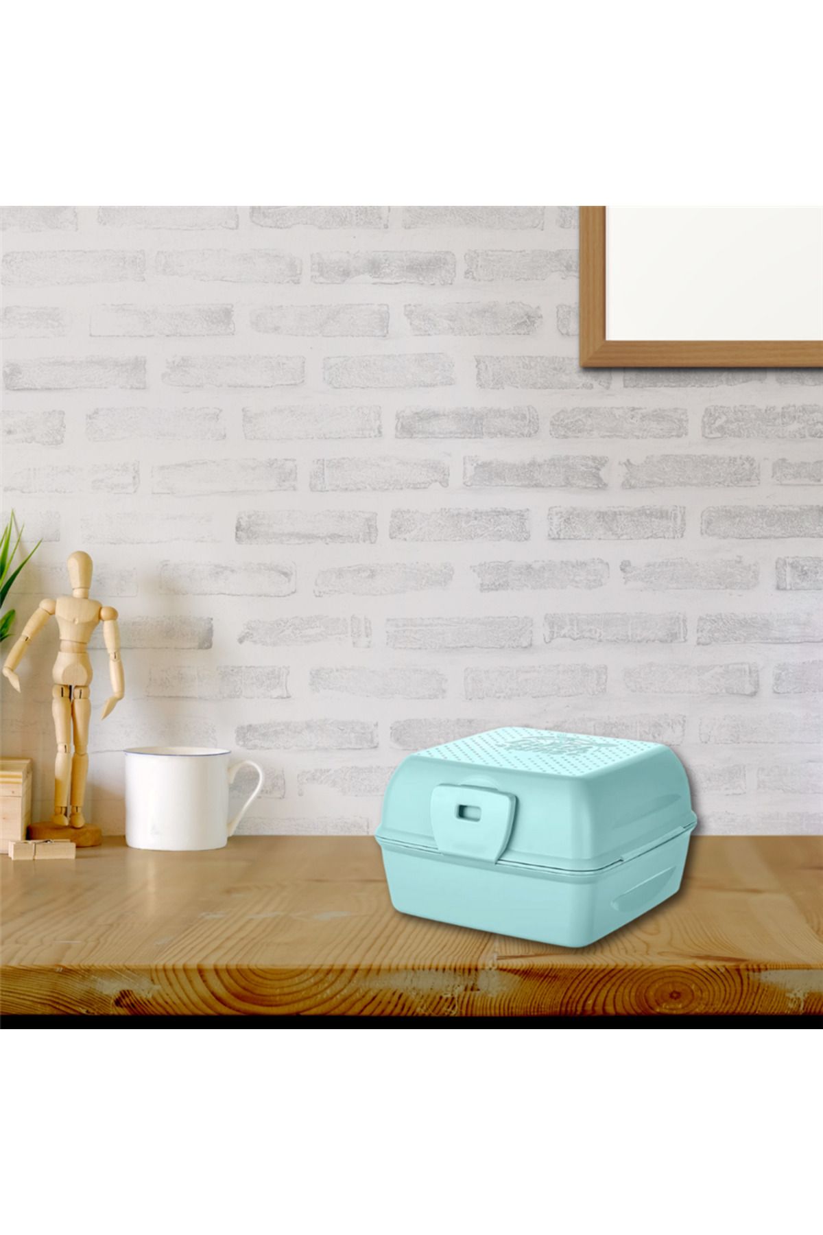 omilife-Portable School Picnic Food Container Lunch Box with Fork and Spoon Folded Compartment Lockable Storage Container 2