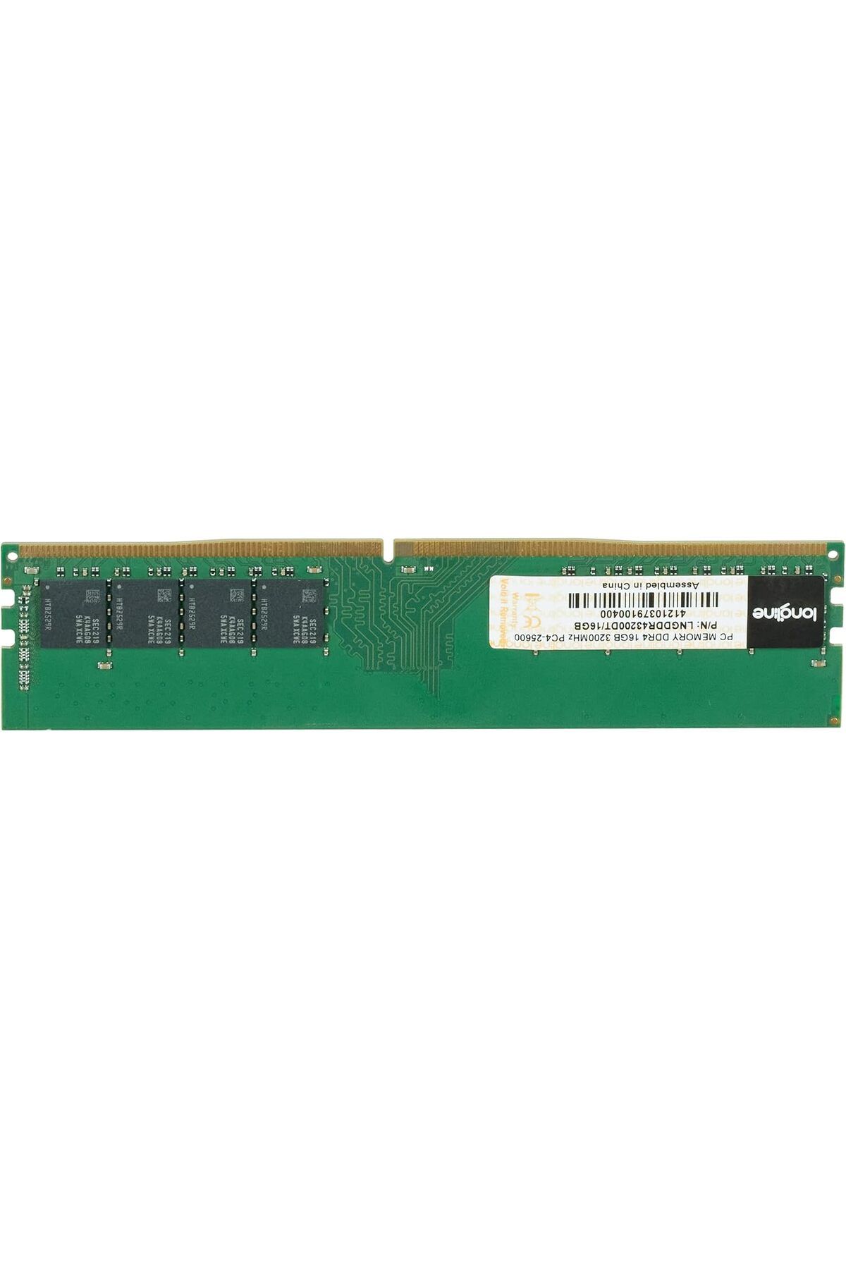 NcK LNGDDR43200DT/16GB 16GB DDR4 3200MHz Masaüstü PC Bellek CL22, Siyah