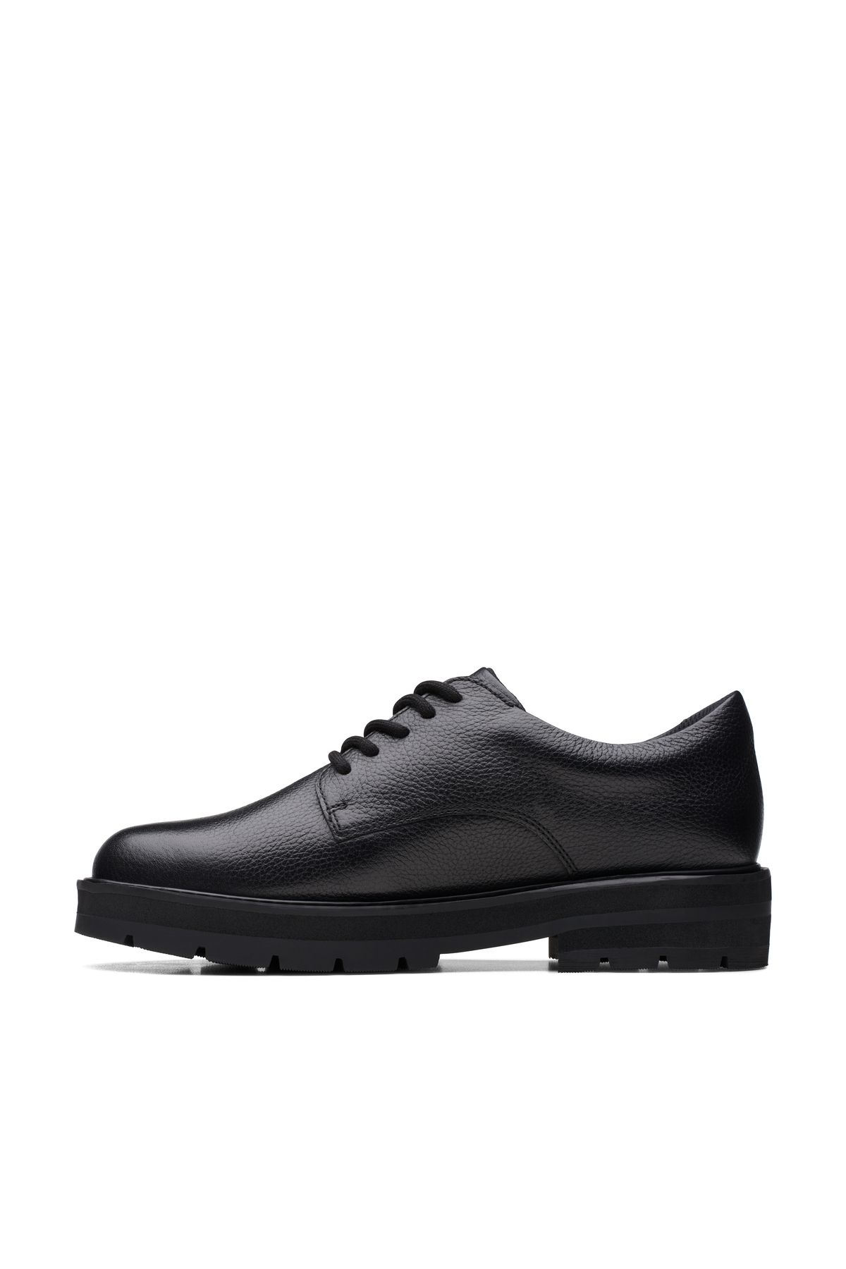 CLARKS-Prague Lace Y. Black Leather SHOES TEEN GIRLS 5