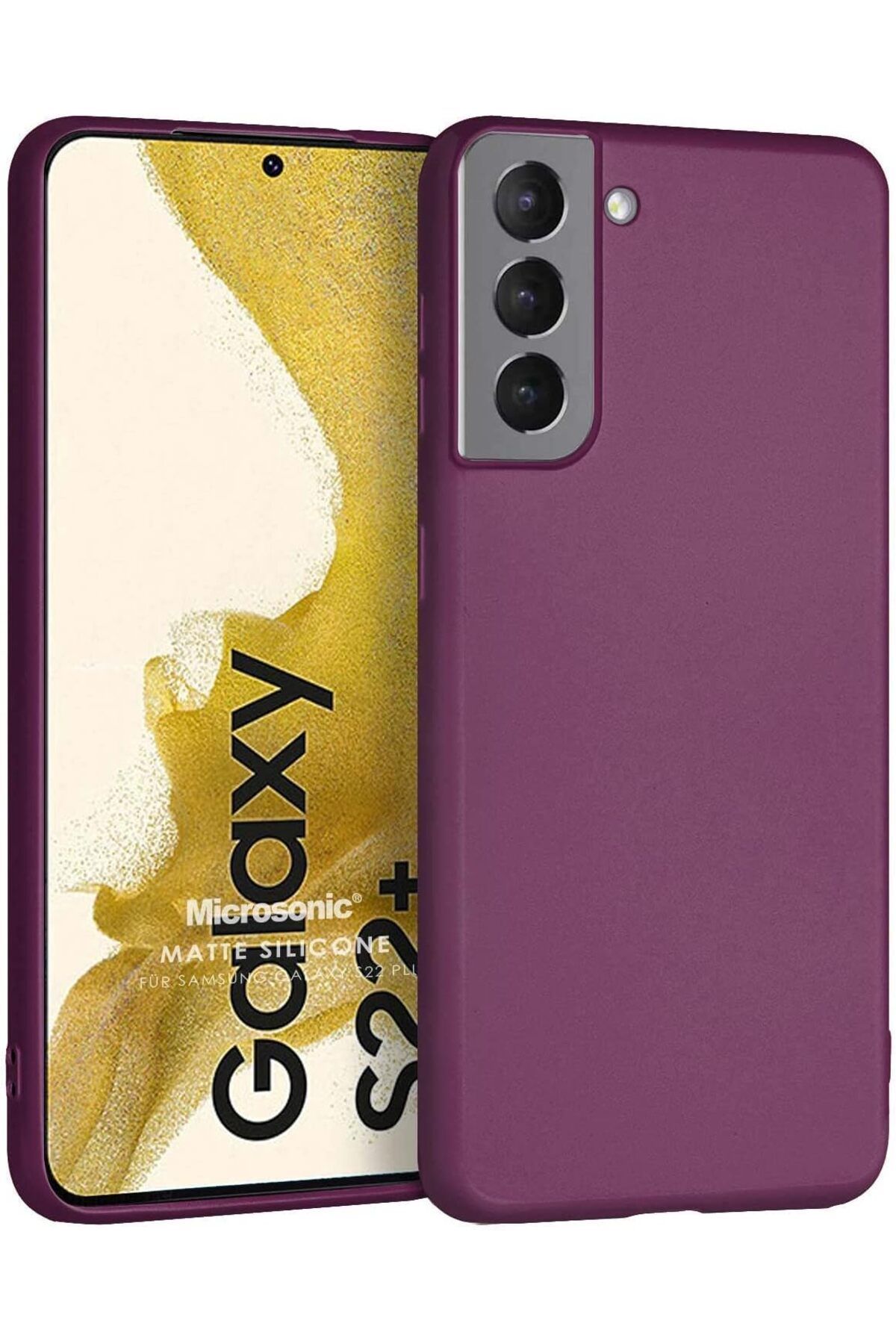 STOREMAX lbstorex Matte Silicone Galaxy S22 Plus için Kılıf Mor [Galaxy S22 Plus ile Uyumlu Kılıf - Mor