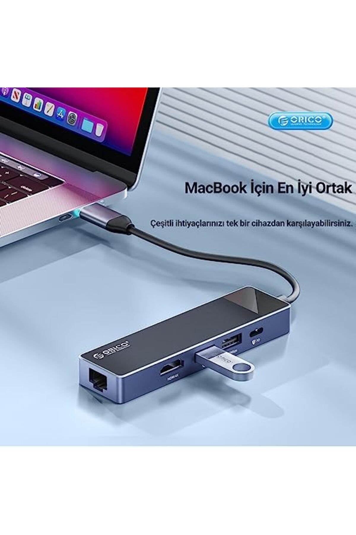 STOREMAX Erhnshp Hub Çoklayıcı USB Portlu Okuyucu 3 TF Kart Jak SD HDMI 3.5mm 4K 30Hz Type-C PD100W Yeni r