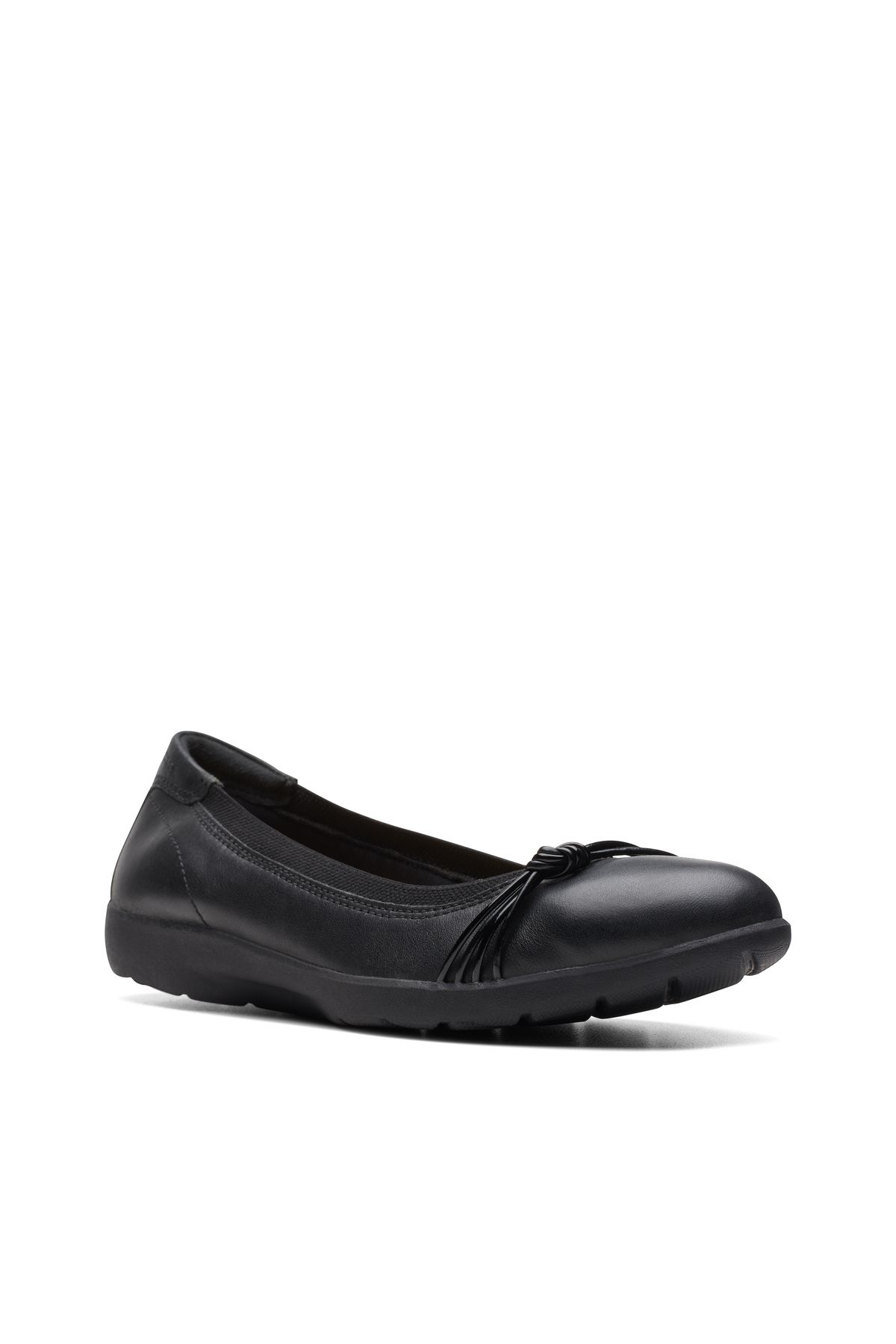 CLARKS-Meadow Rae Black Leather CASUAL WOMEN SHOES 2