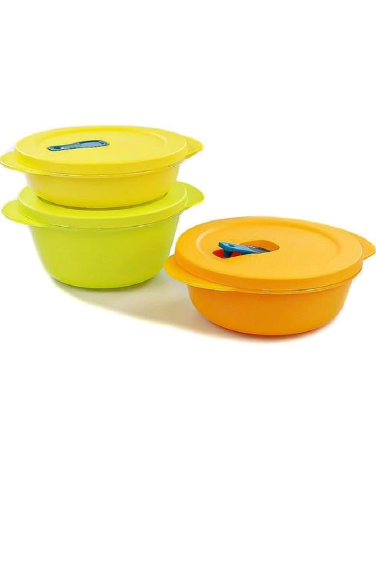 Tupperware 3'lü Set Micro Küçük Buzdolabı Saklama Ve Mikrodalga Isıtma Kabı