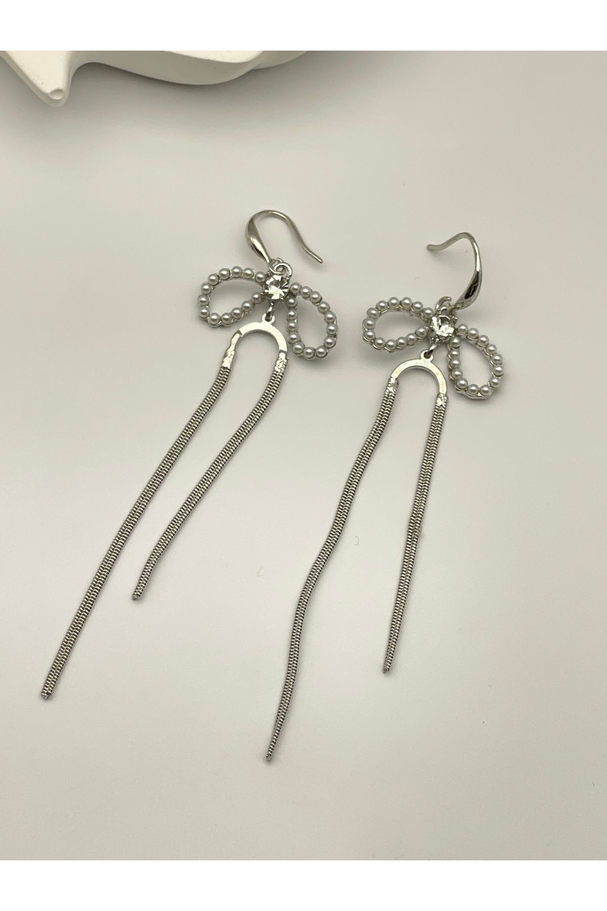 ilvesa shop-Vip Stainless Steel Pearl Bow Earrings 2