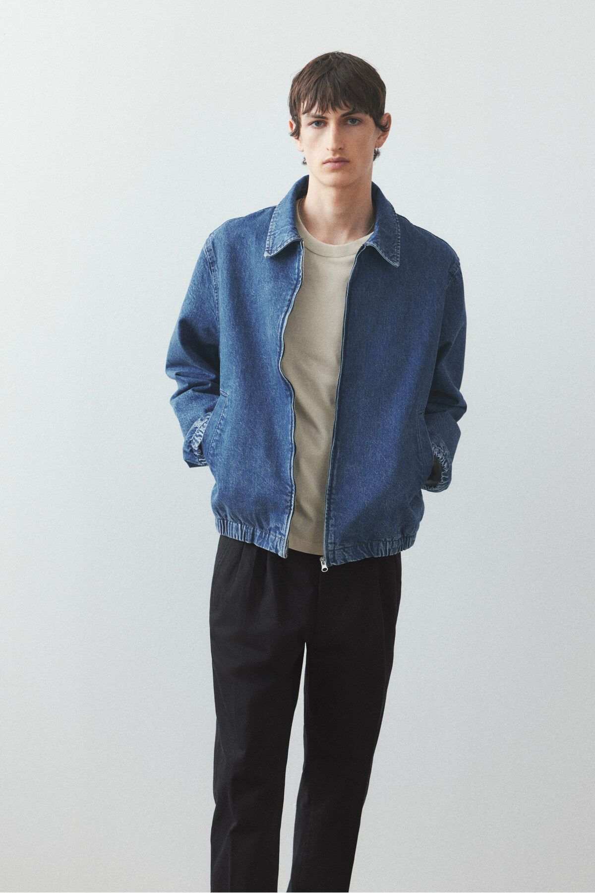 شلوار مشکی مردانه مناسب چینو به طور منظم با کف ردیابی شده H M H&M