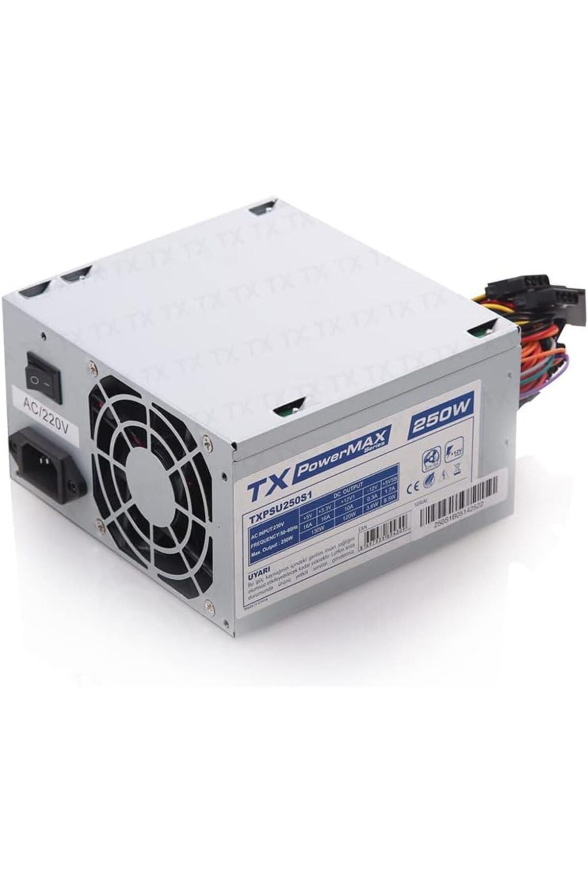 NcK PowerMAX 250W 2xSATA, 2xIDE Bilgisayar Güç Kaynağı (TXPSU250S1)