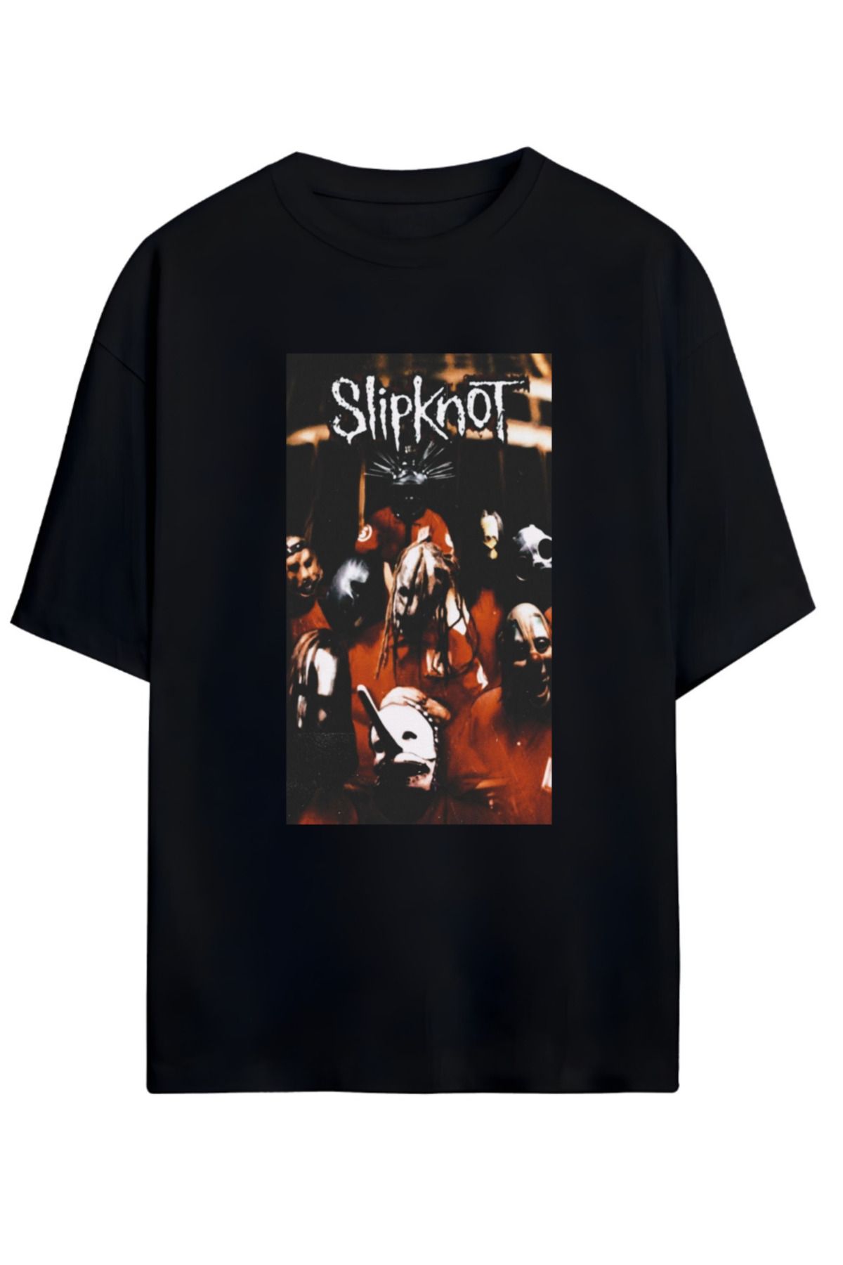 MAGORS SLIPKNOT TASARIMLI UNISEX YENİ SEZON OVERSIZE PAMUKLU  T-SHIRT