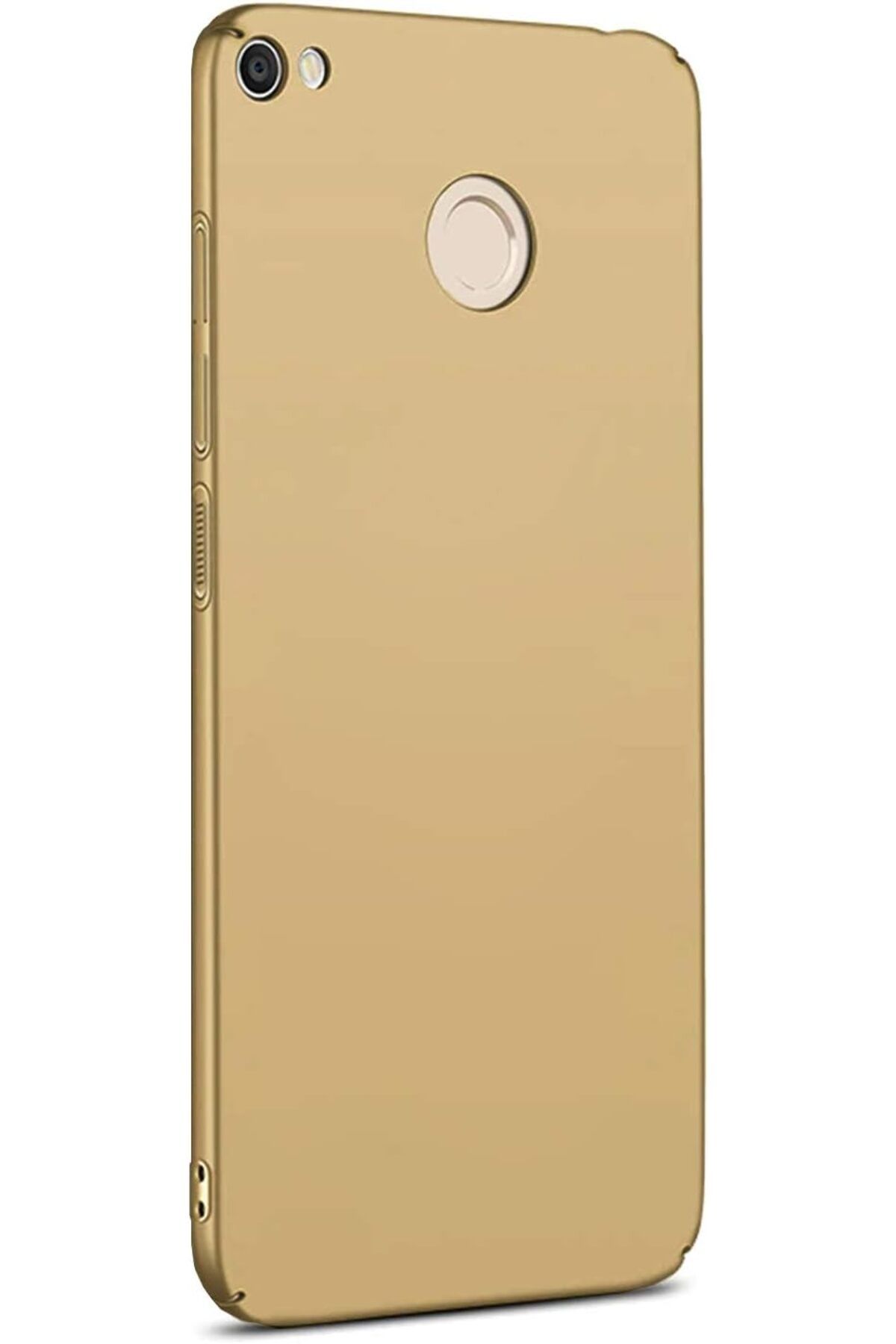 NcK Redmi Note 5A Uyumlu Sert Rubber Silikon Kılıf (Altın Rengi)