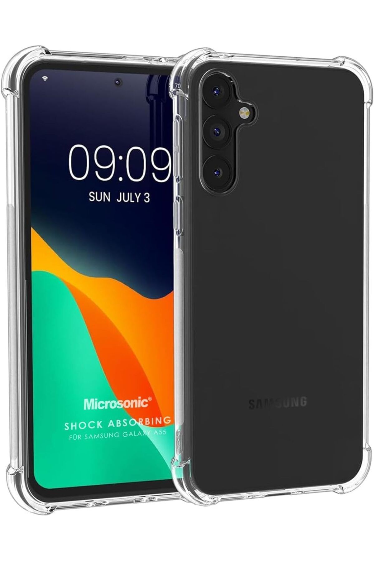 NcK Samsung Galaxy A55 için Kılıf Shock Absorbing Şeffaf [Galaxy A55 ile Uyumlu Kılıf - Şeffaf]