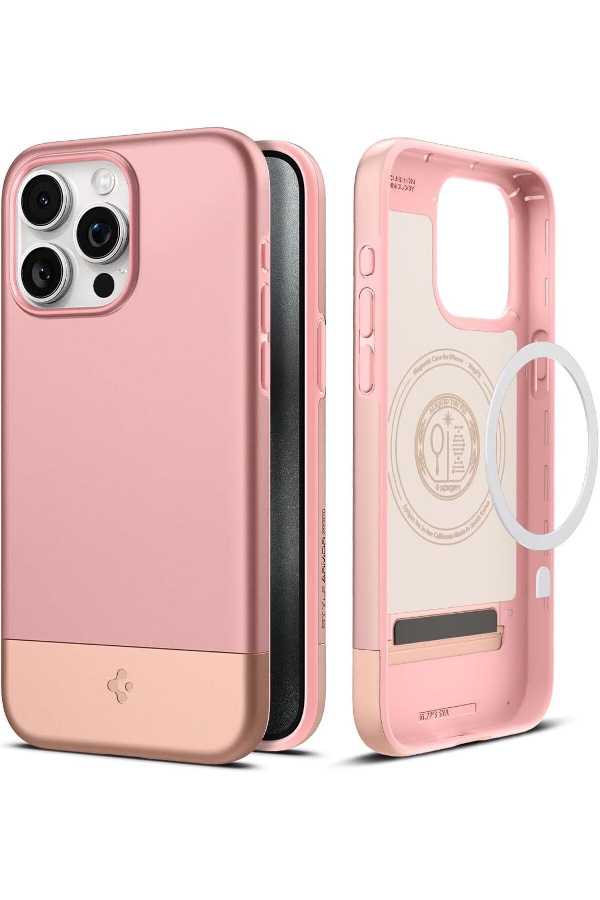 NcK iPhone 15 Pro Kılıf Style Armor MagFit MagSafe özellikli Rose Gold - ACS06745