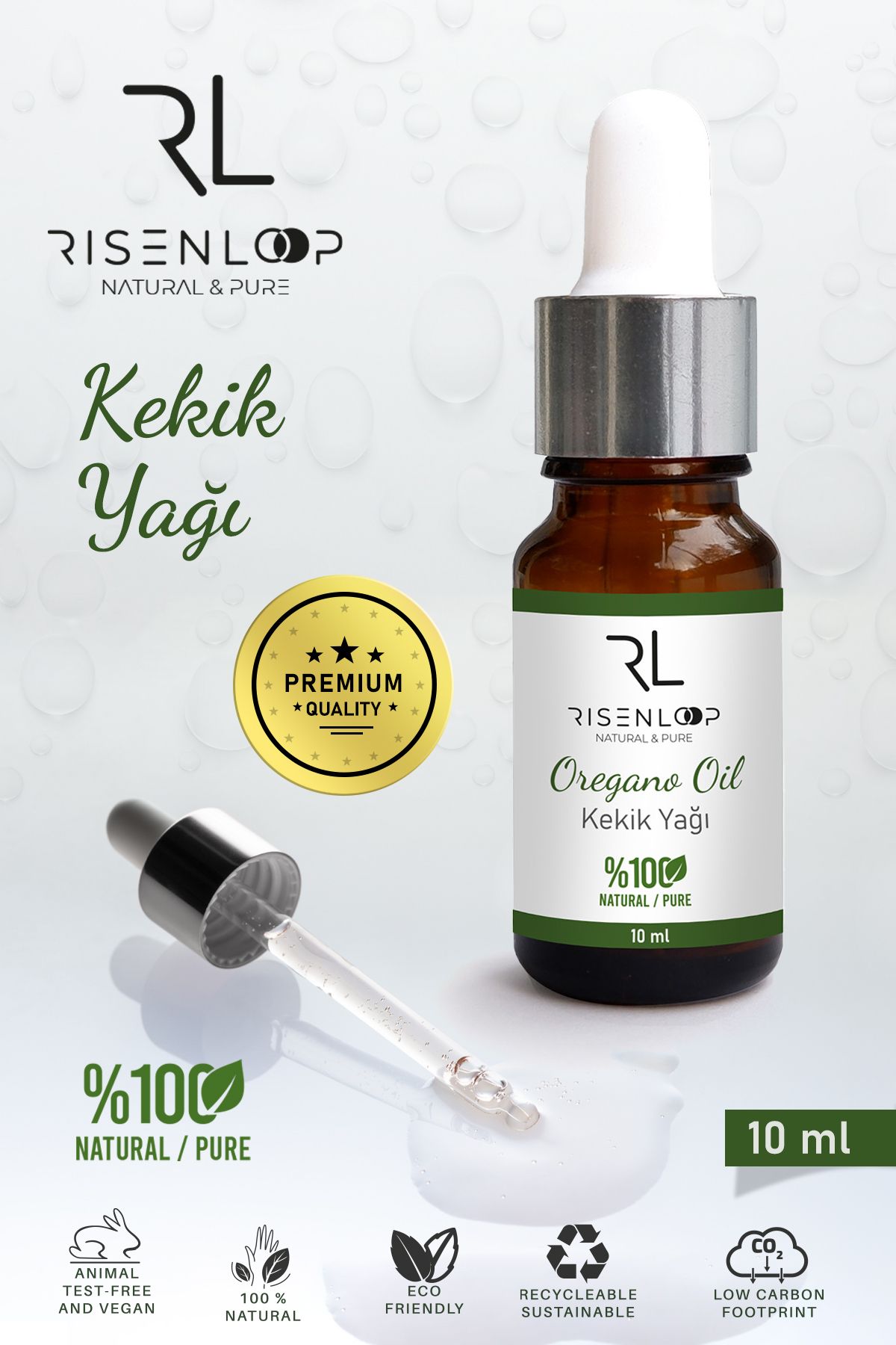 risenloop natural&pure Kekik Yağı %100 Saf Doğal 10 ML