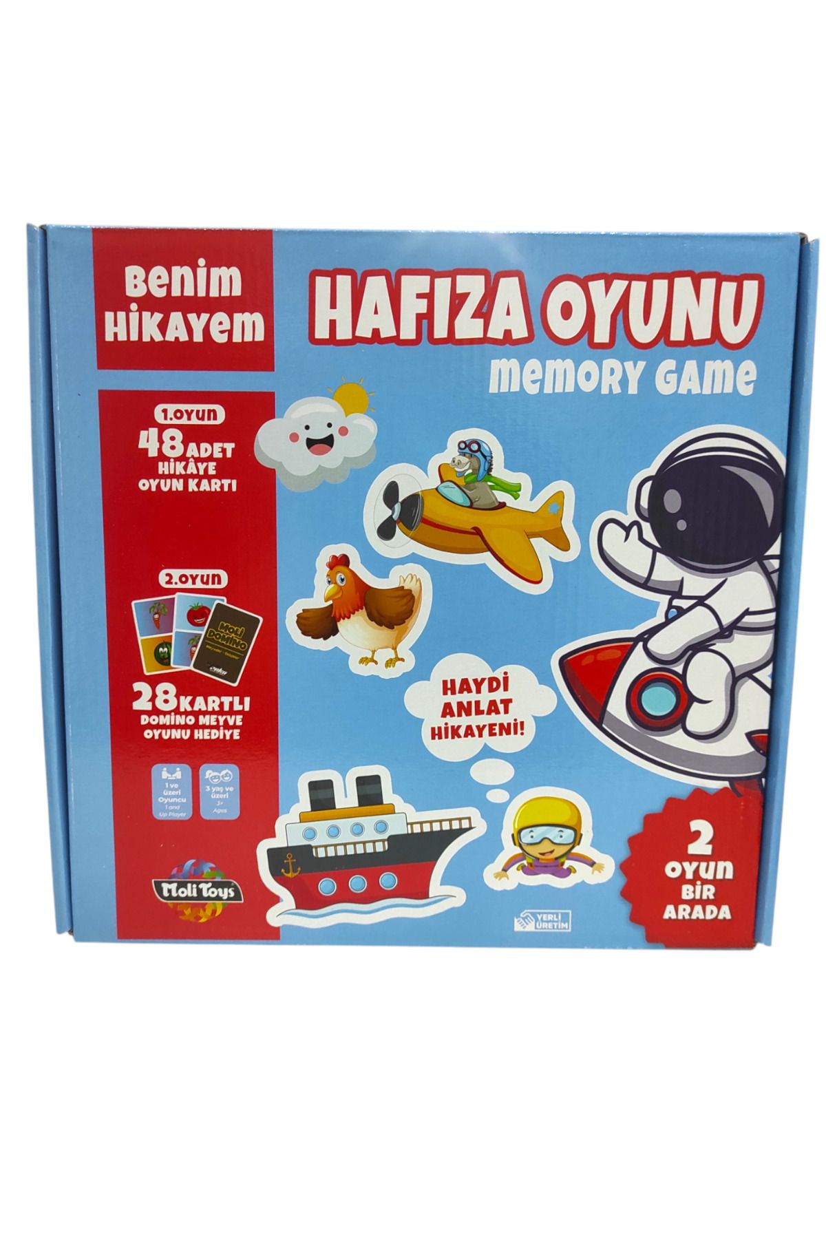 kaplantoys Kendi Hikayeni Oluştur (Hafıza Oyunu) Benim Hikayem- ( 28 Kartlı Domino meyve oyunu hediyeli)