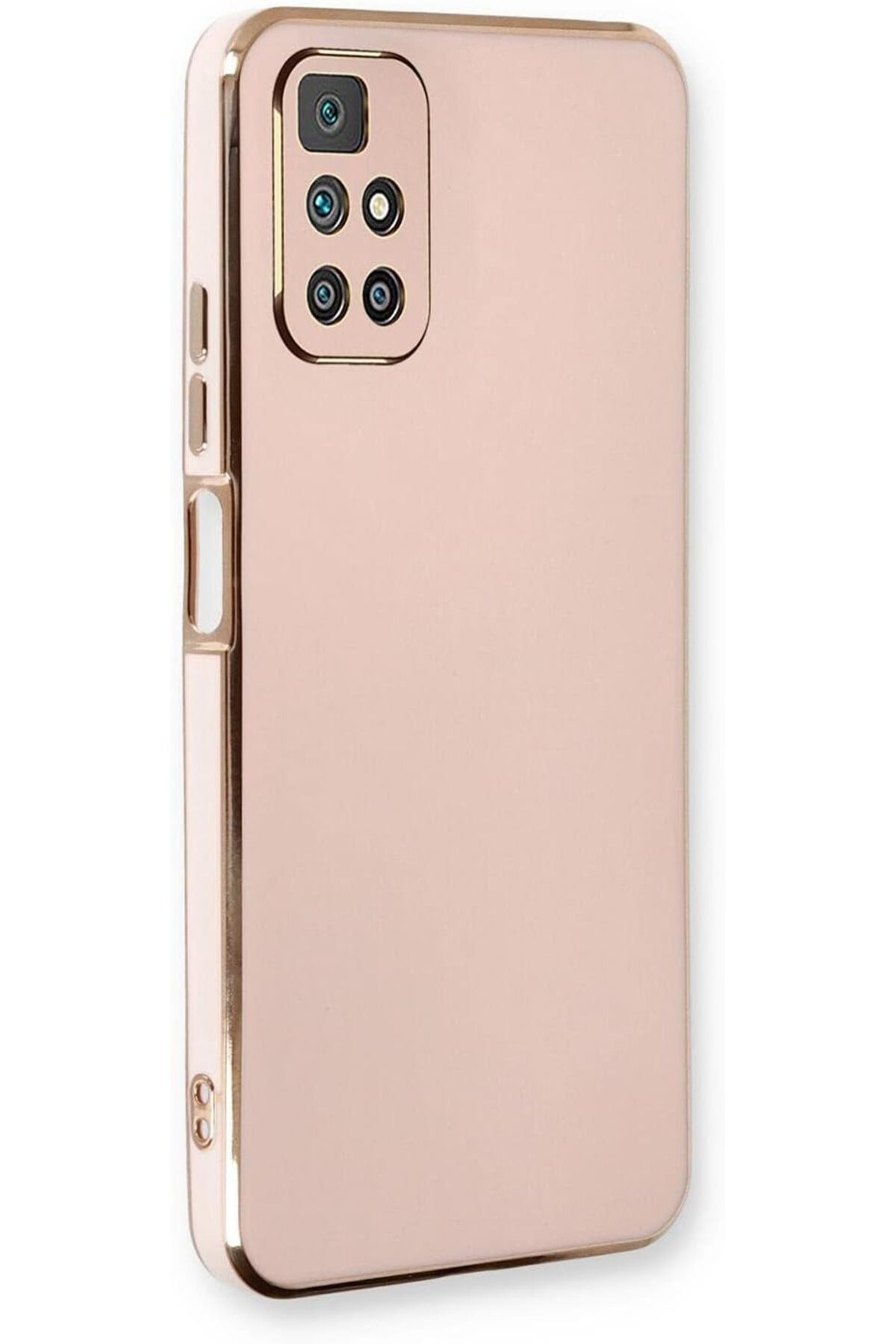 NcK Xiaomi Redmi 10 2022 için Kılıf Olive Plated Pembe [Redmi 10 2022 ile Uyumlu Kılıf - Pembe]