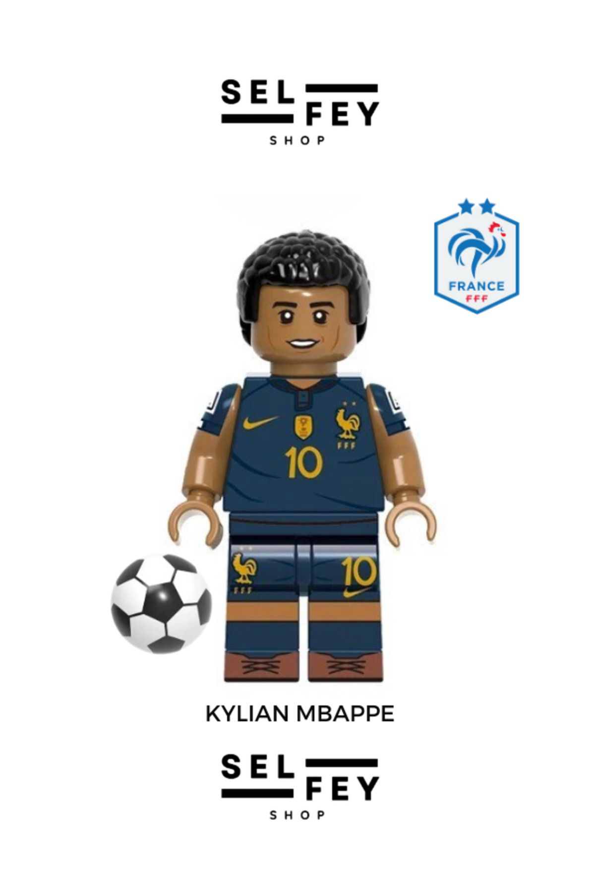 SelFey Lego Model Kylian Mbappé Anahtarlık