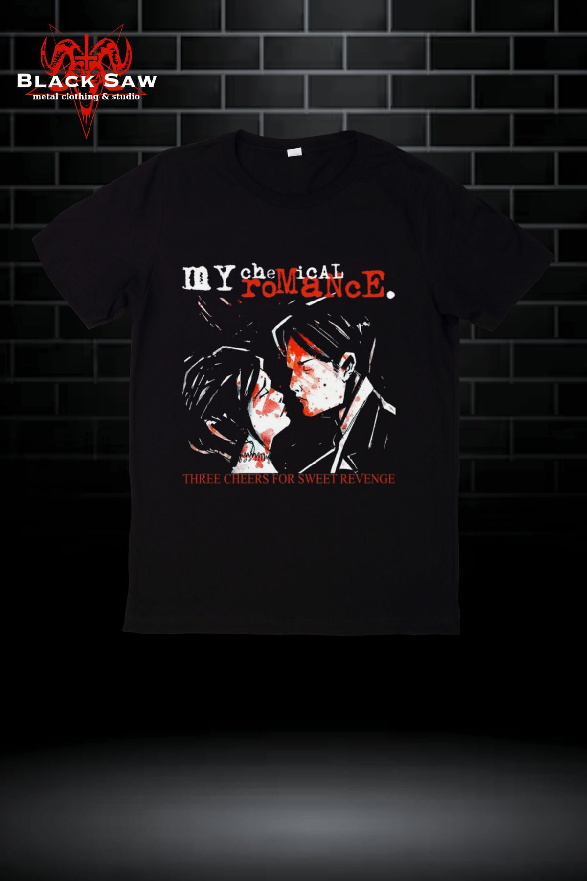 Valens My Chemical Romance Three Cheers For Sweet Revenge  Emo Rock Grup Tshirti