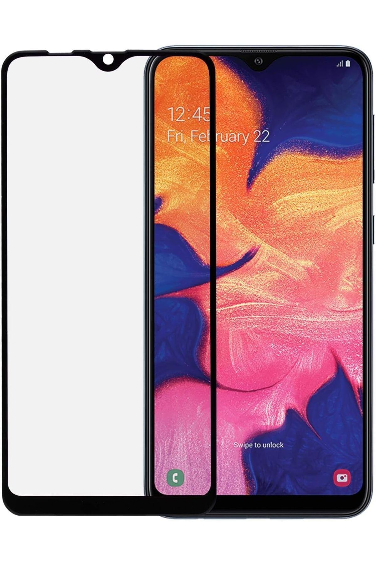 NcK Bilişim Samsung Galaxy A10 Uyumlu 5d Ekran Koruyucu (Tamperli Cam)