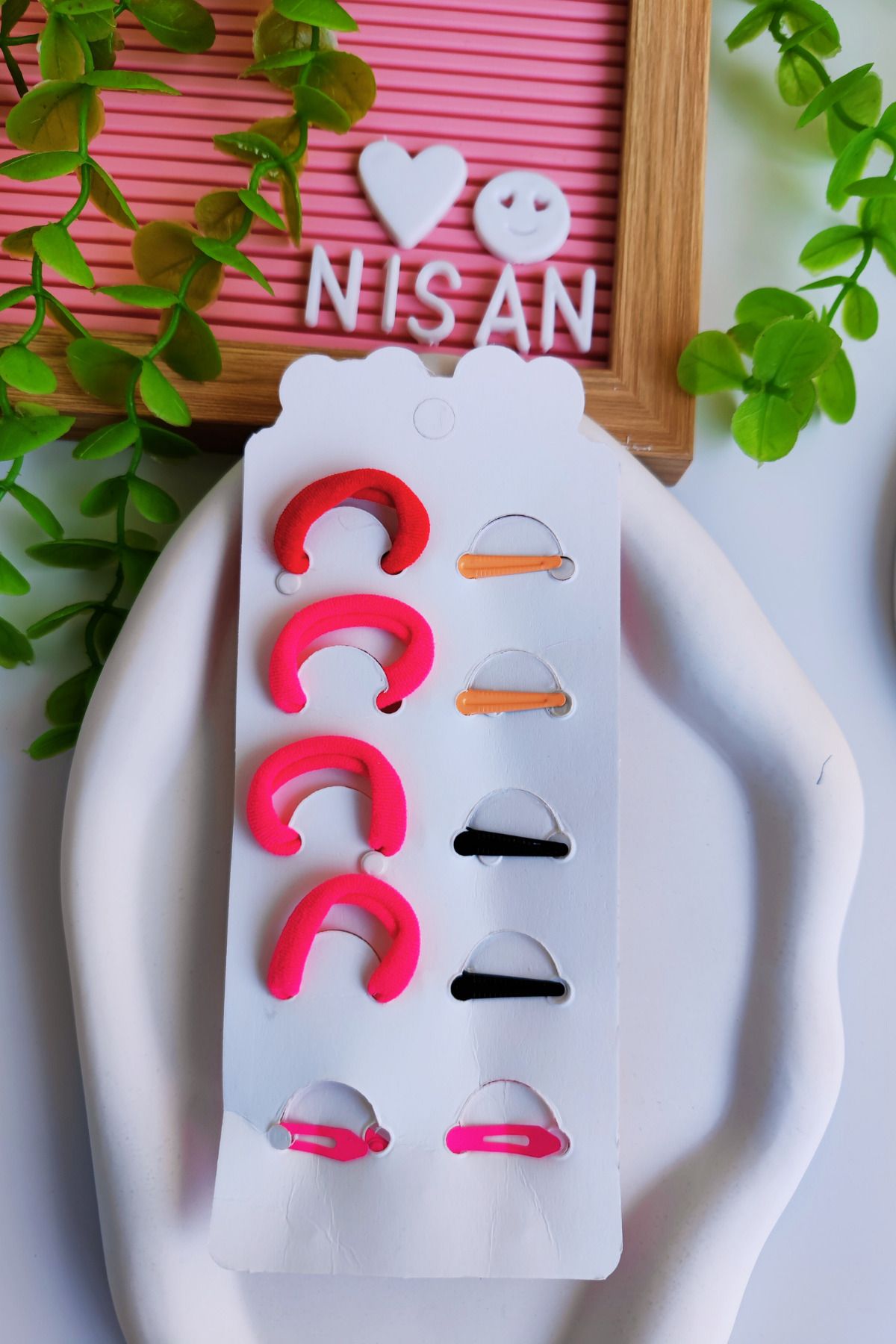 Nisankids-طقم إبزيم مكون من 10 قطع من كورومي هالو كيتي - 4 إطارات، 4 كوليت، 2 نجوم 2
