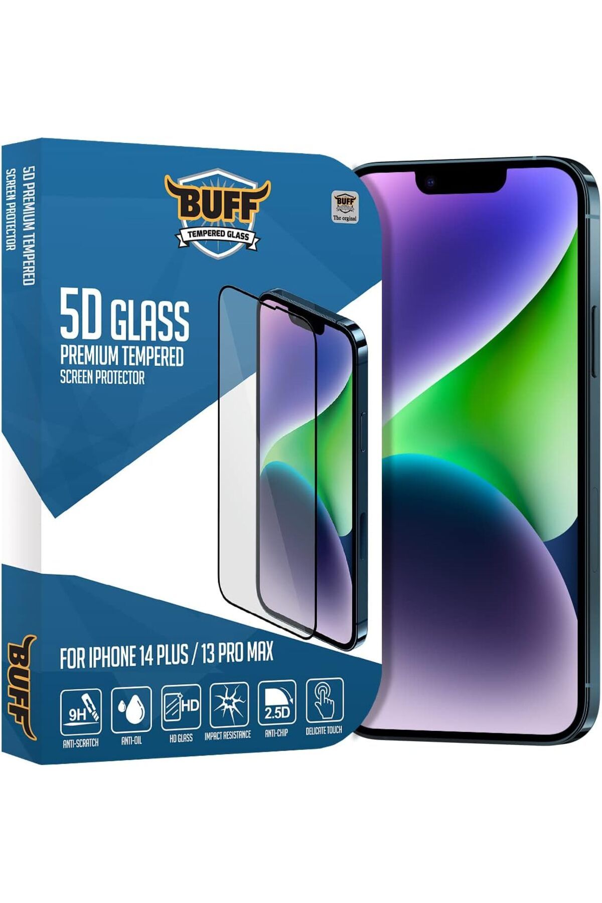 NcK iPhone 14 Plus/13 Pro Max 5D Glass Ekran Koruyucu