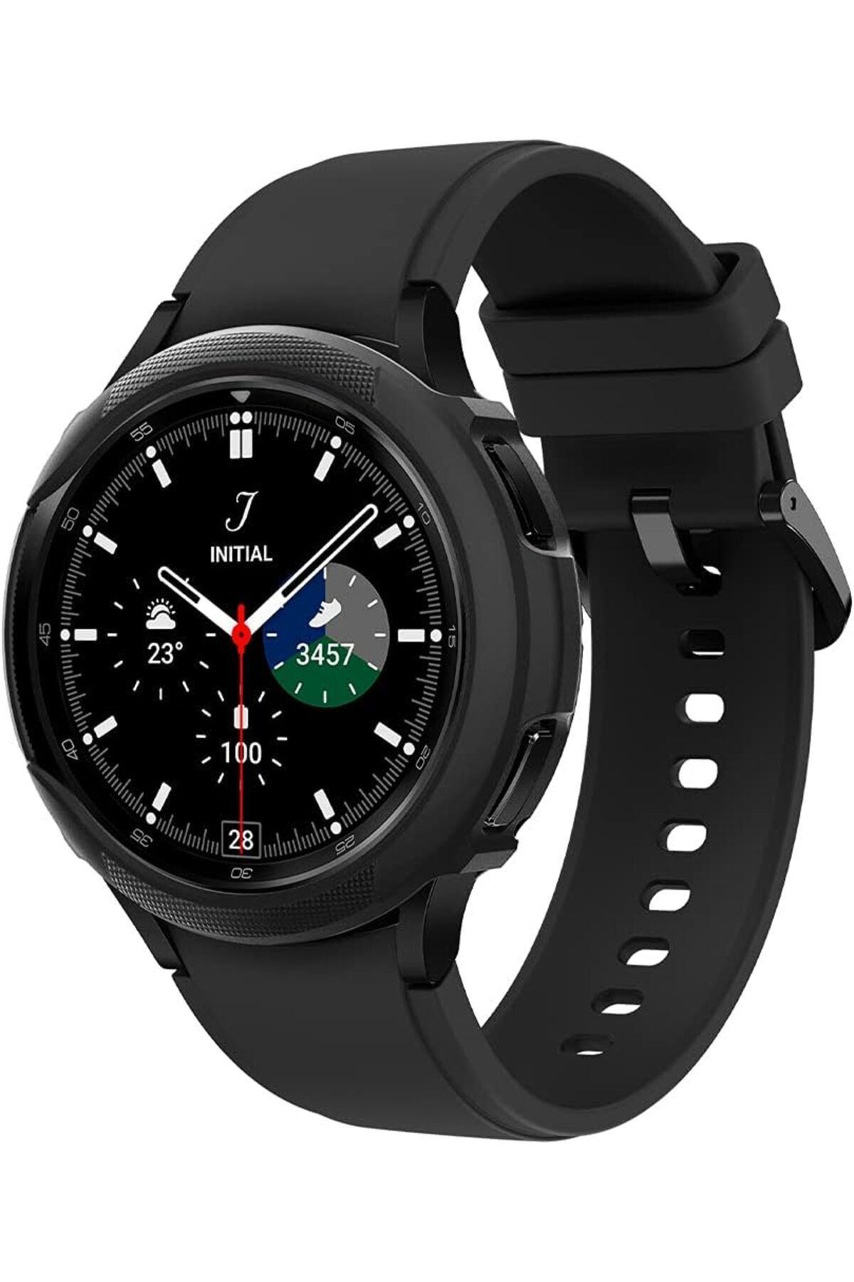 NcK Galaxy Watch 4 Classic (46mm) Kılıf Liquid Air Matte Black - ACS03140