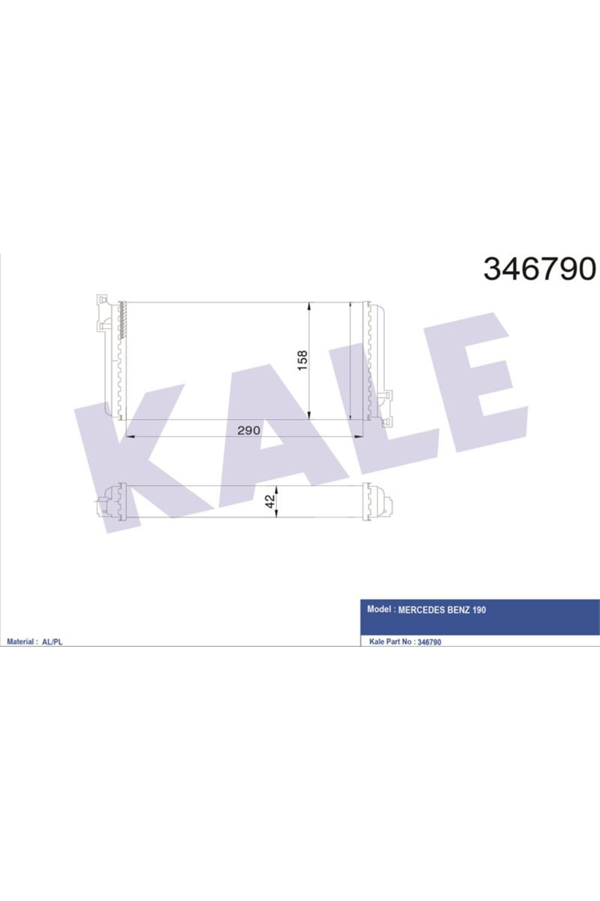 KALE RADYATÖR KALORIFER RADYATORU 190 W201 90>93