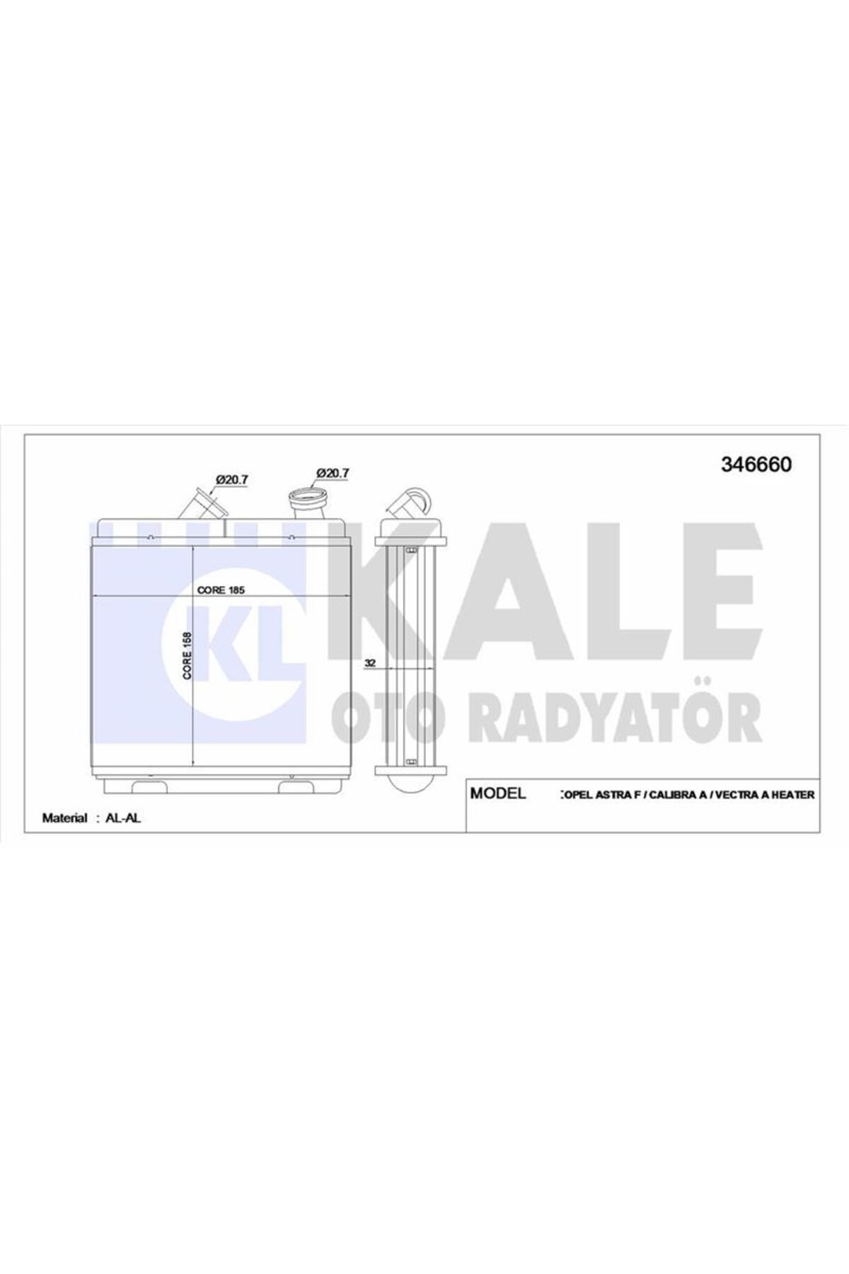 KALE RADYATÖR KALORIFER RADYATORU ASTRA F CALIBRA A VECTRA A