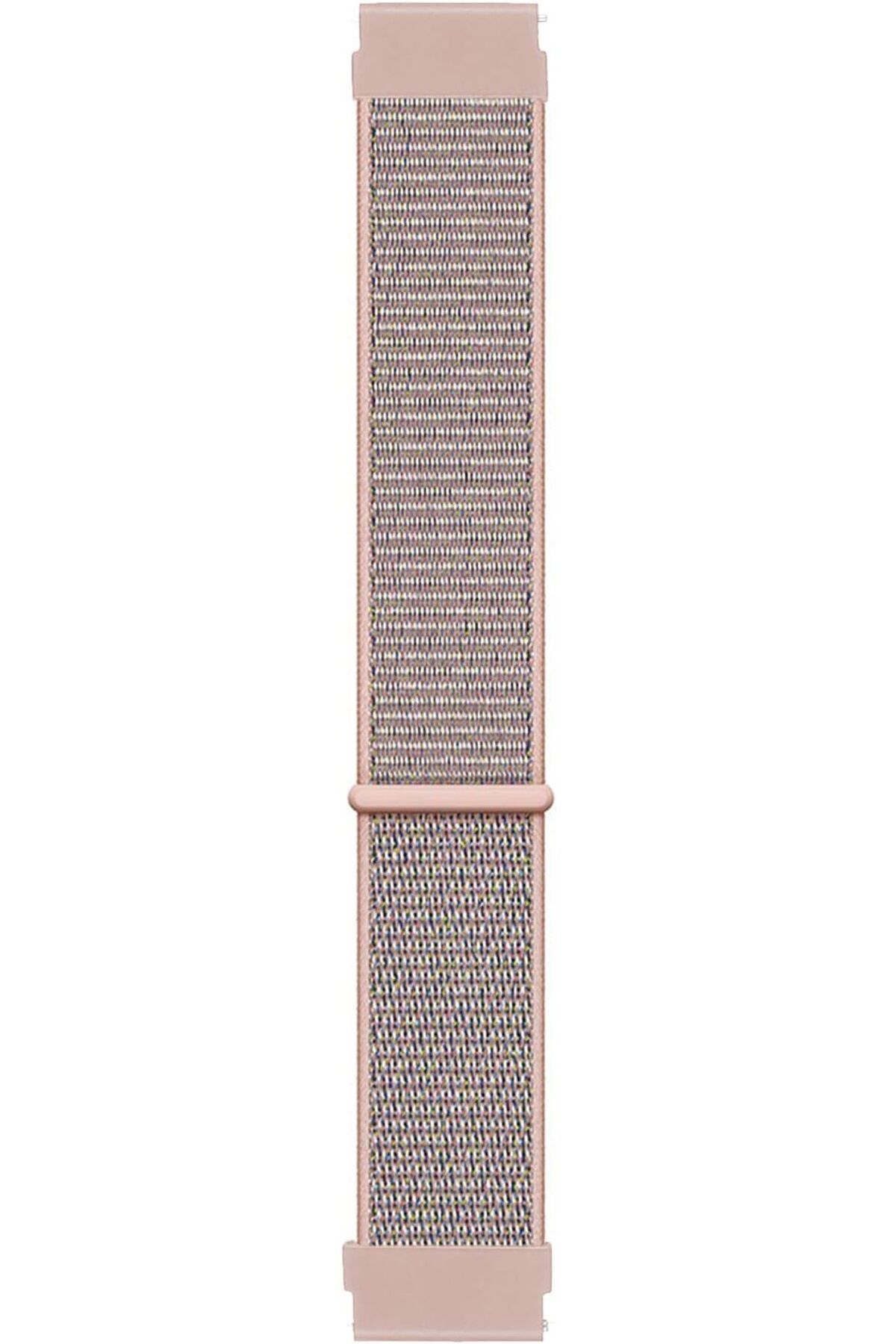 NcK Huawei Watch GT3 42mm için Hasırlı Kordon Woven Sport Loop Rose Gold