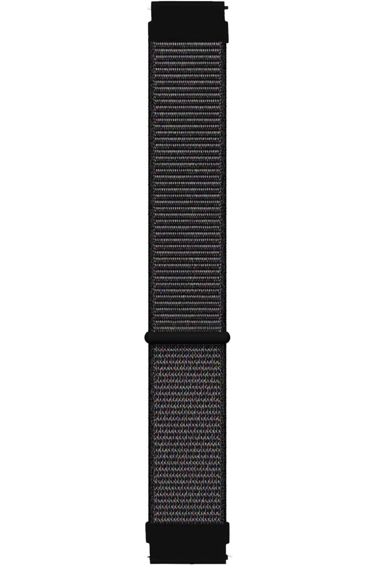 NcK Xiaomi Watch S1 Active için Uyumlu Hasırlı Kordon Woven Sport Loop Siyah