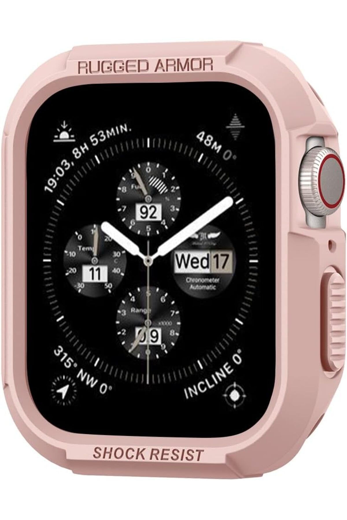 NcK Apple Watch 41mm/40mm (Seri 9/8/SE2/7/6/SE/5/4) Kılıf Rugged Armor Rose Gold - 061CS24481