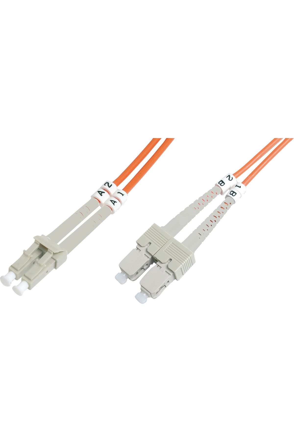 evimdeyokyok Beek LC-SC Fiber Optik Patch Kablo, Multimode OM 1 62.5/125 Duplex, 3.0mm, LSZH, 2 metre TdrTR