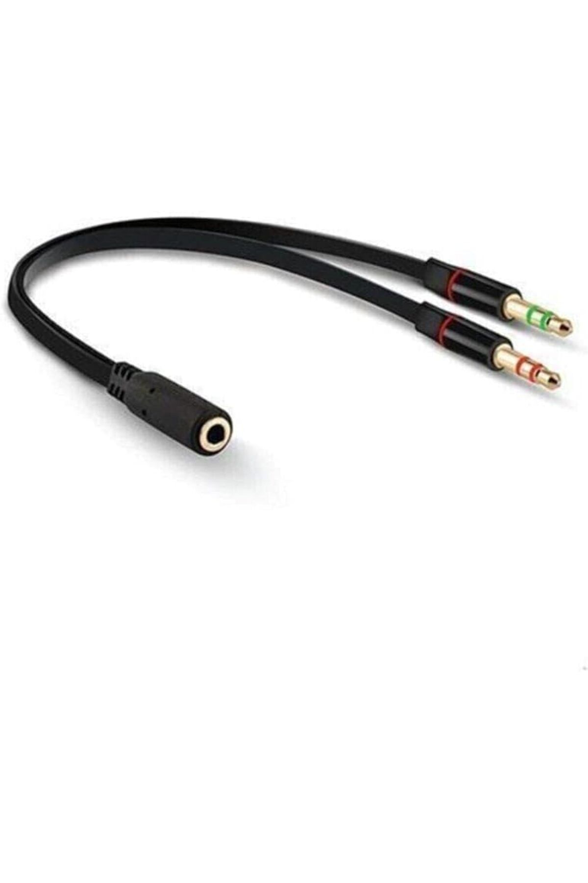 NcK HY-X78 Siyah 3.5mm to Audio + Mic 0.15m Kulaklık Çevirici