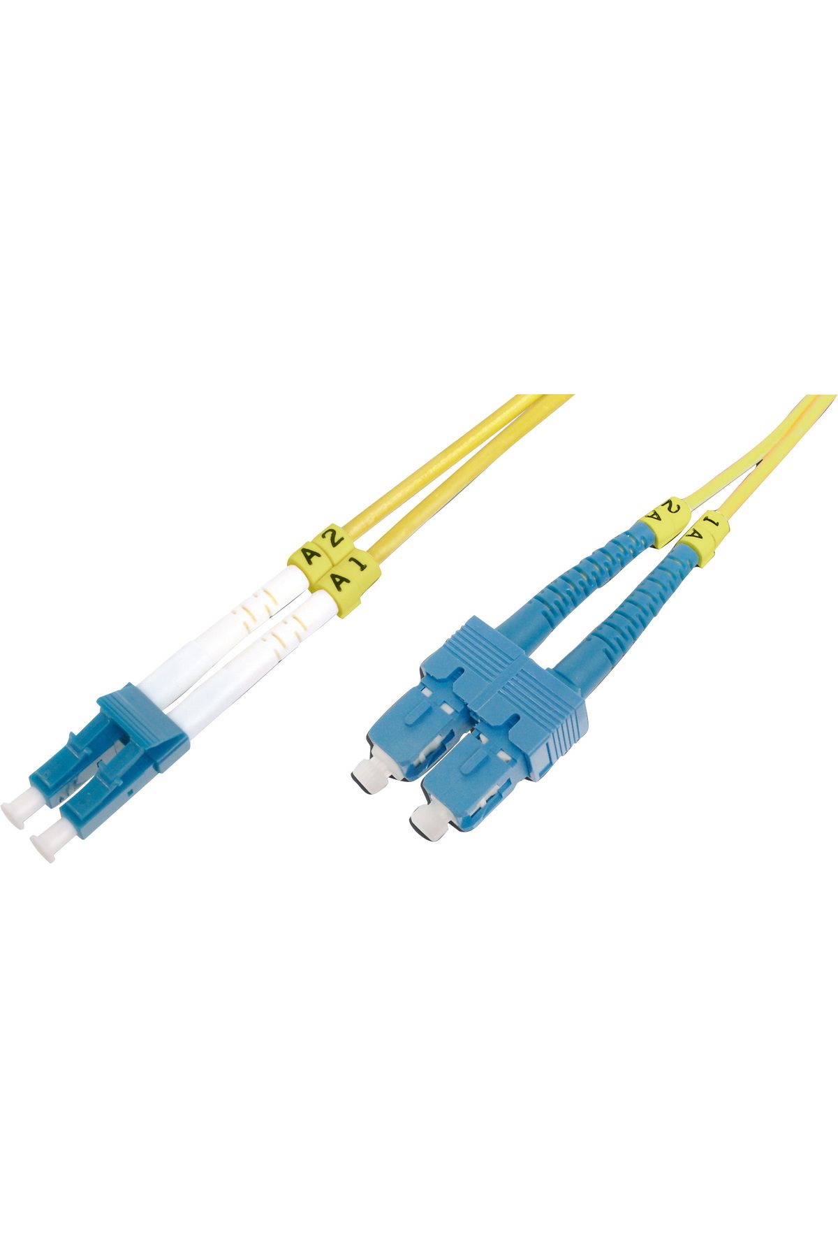 evimdeyokyok Beek LC-SC Fiber Optik Patch Kablo, 9/125 µ, Singlemode, 3.0mm, Duplex, OS2, LSZH, 1 metre TdrTR