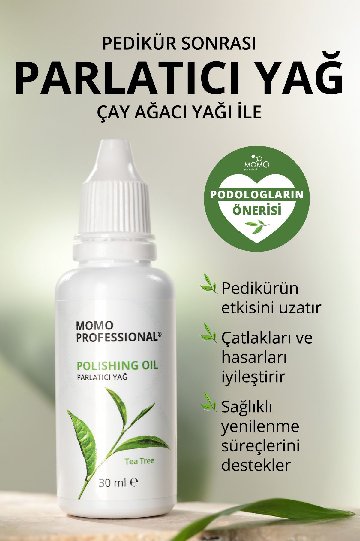 MOMO professional Polishing Oil, Parlatıcı Yağı Çay Ağacı Özlü, El ve Ayak Cilası, Moleküler Yağı Pedikür ve Manikür i