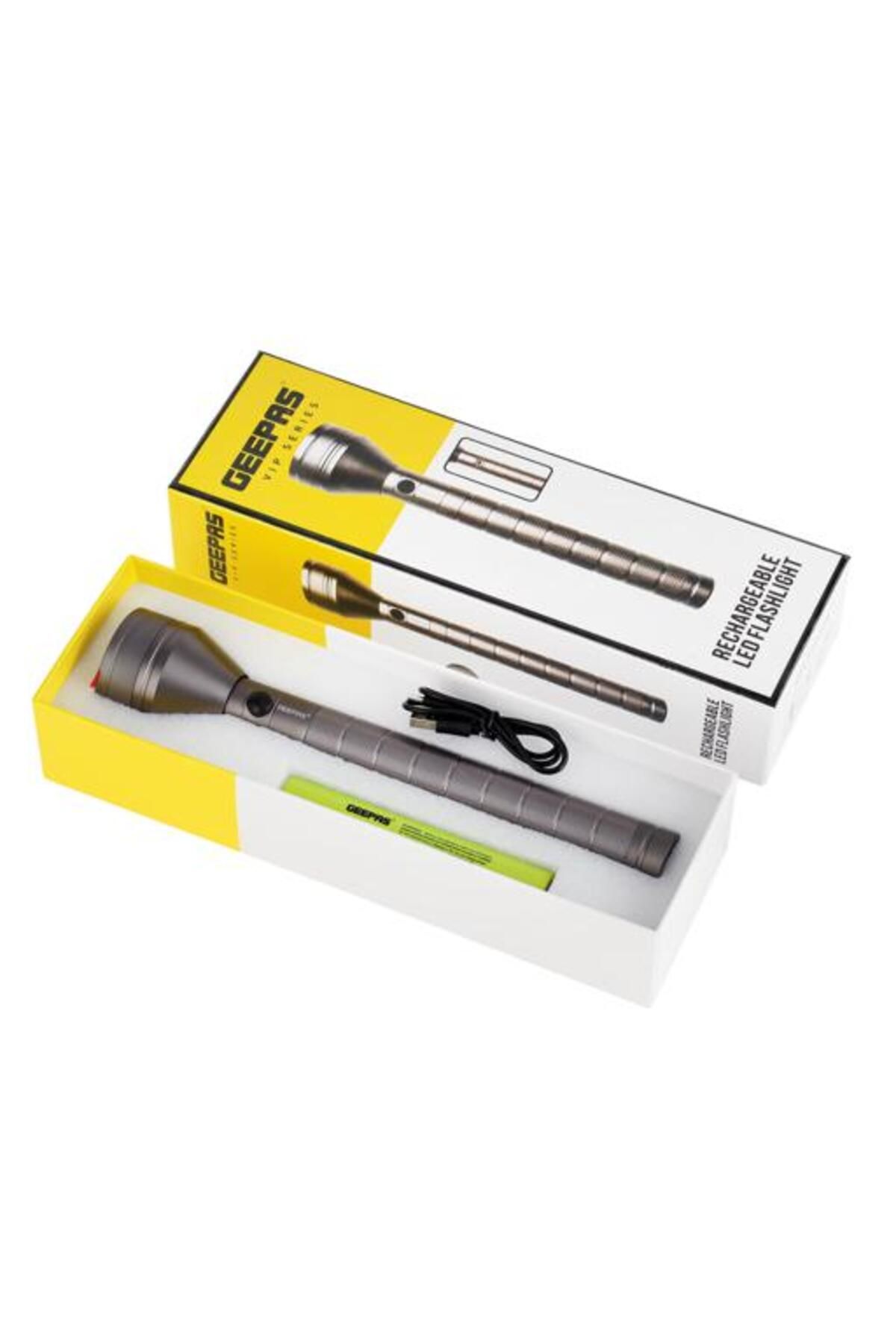 Geepas-Rechargeable LED Flashlight-  XPG-2 Torch LED and 6 Hours Continuous Working| 6