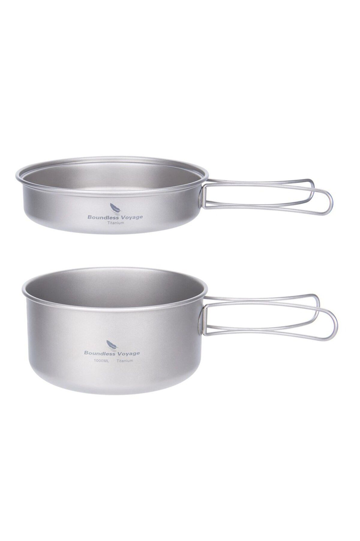 Choice-1000ml 500ml Ti2042c Boundless Voyage Titanium Pot Pan Set With Folding Handles Camping Cookware Hik 1