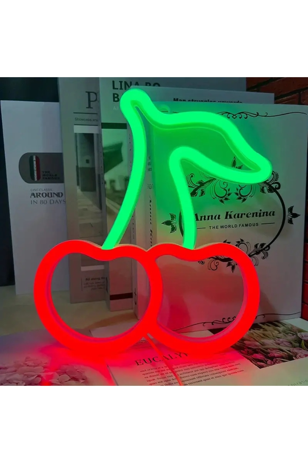 Choice-red green Cherries Neon Lights for Kids Gifts Cherry Neon Signs for Home Wall DecorCute Fruits LED S 1