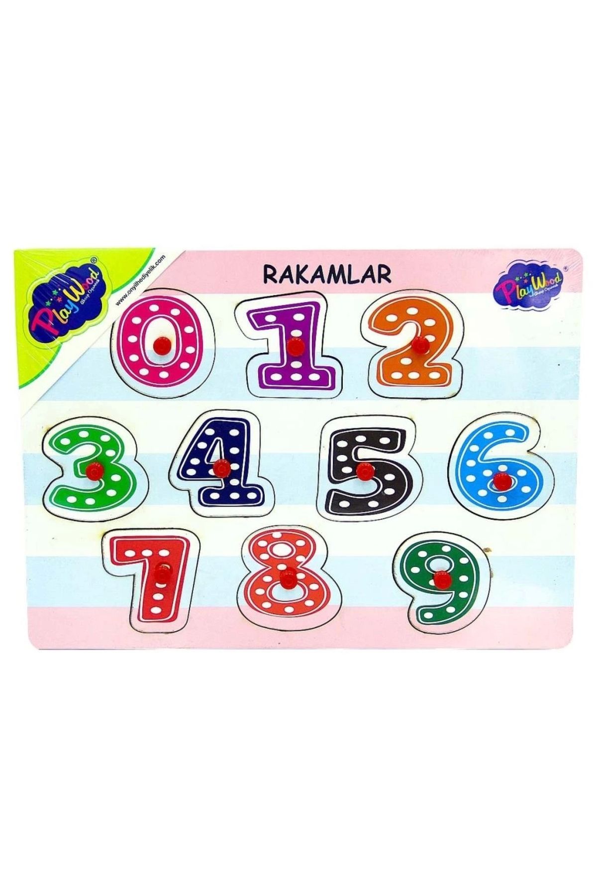 Finetoo Çocuk Ahşap Tutmalı Rakamlar Yapboz