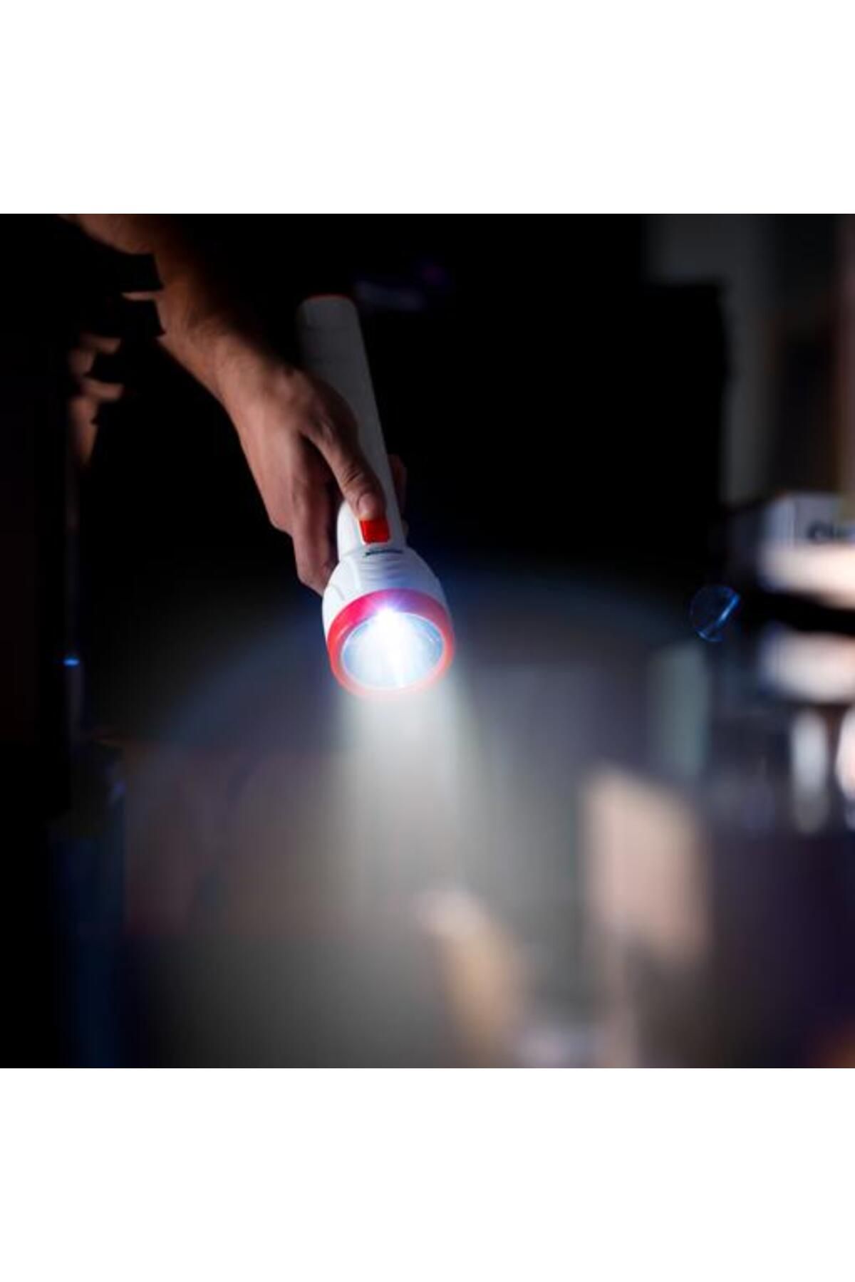 Geepas-Rechargeable LED Torch with Side Light- Rechargeable Lead-Acid Battery and Easy to Use 2