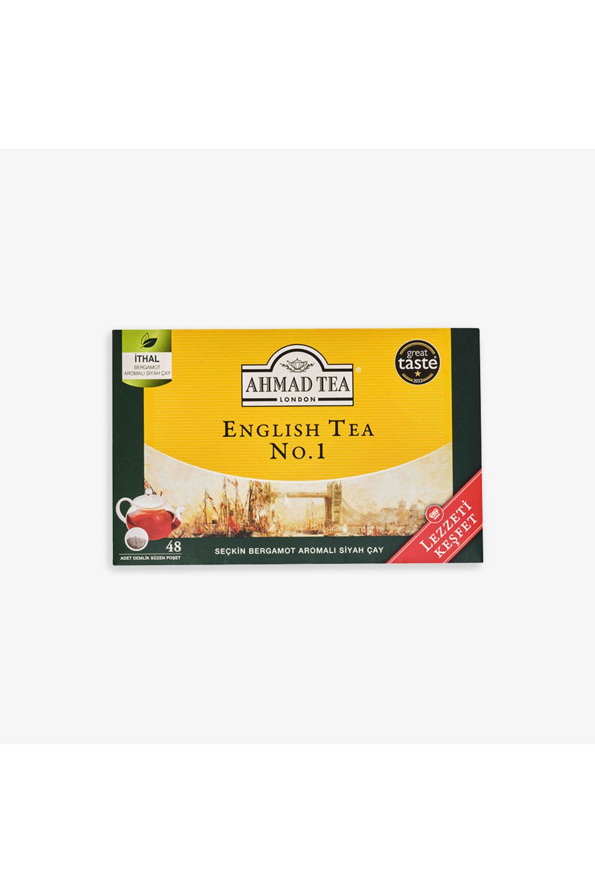 Ahmad Tea English No.1 Tea 48 Demlik Süzen Poşet Çay 153g