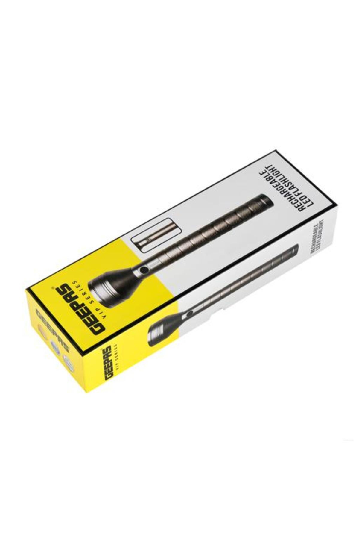 Geepas-Rechargeable LED Flashlight-  XPG-2 Torch LED and 6 Hours Continuous Working| 5