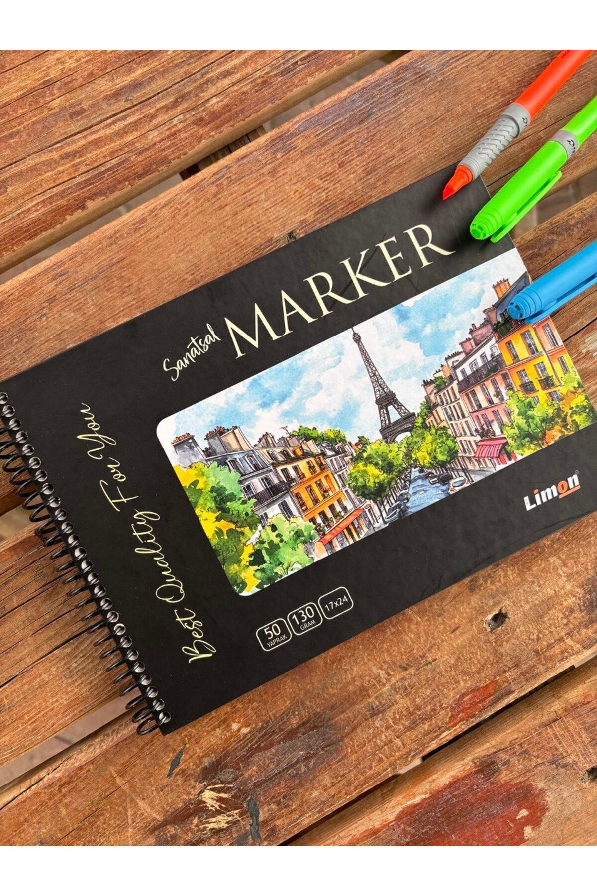 LİMON DEFTER-Lemon Notebook Artistic Marker Pen Notebook Small Size (Backproof Paper) (Size 17X24) 2