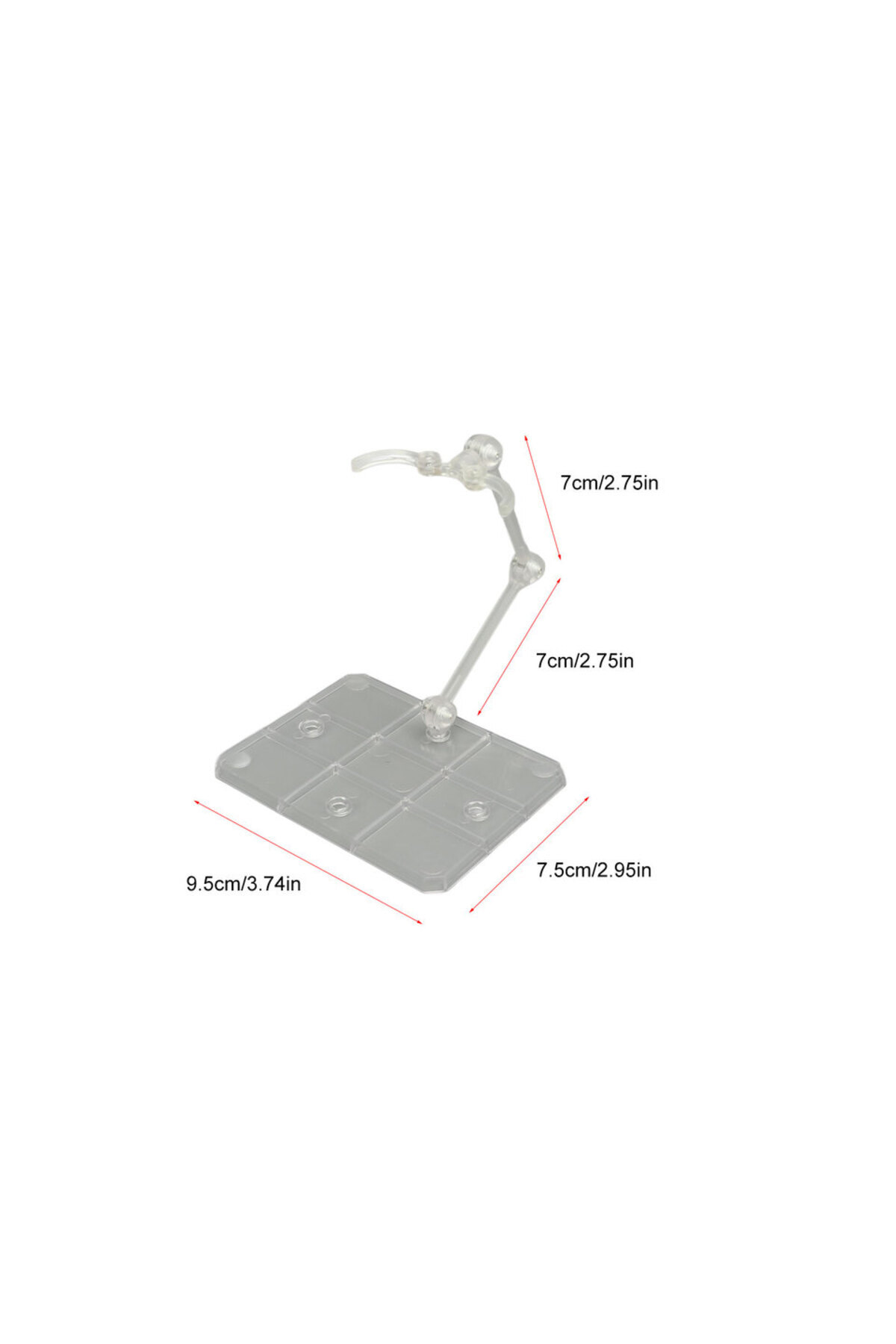 Choice-10 Sets Action Figure Stand Transparent Acrylic Anime Figure Display Stand Support Holder Base 4