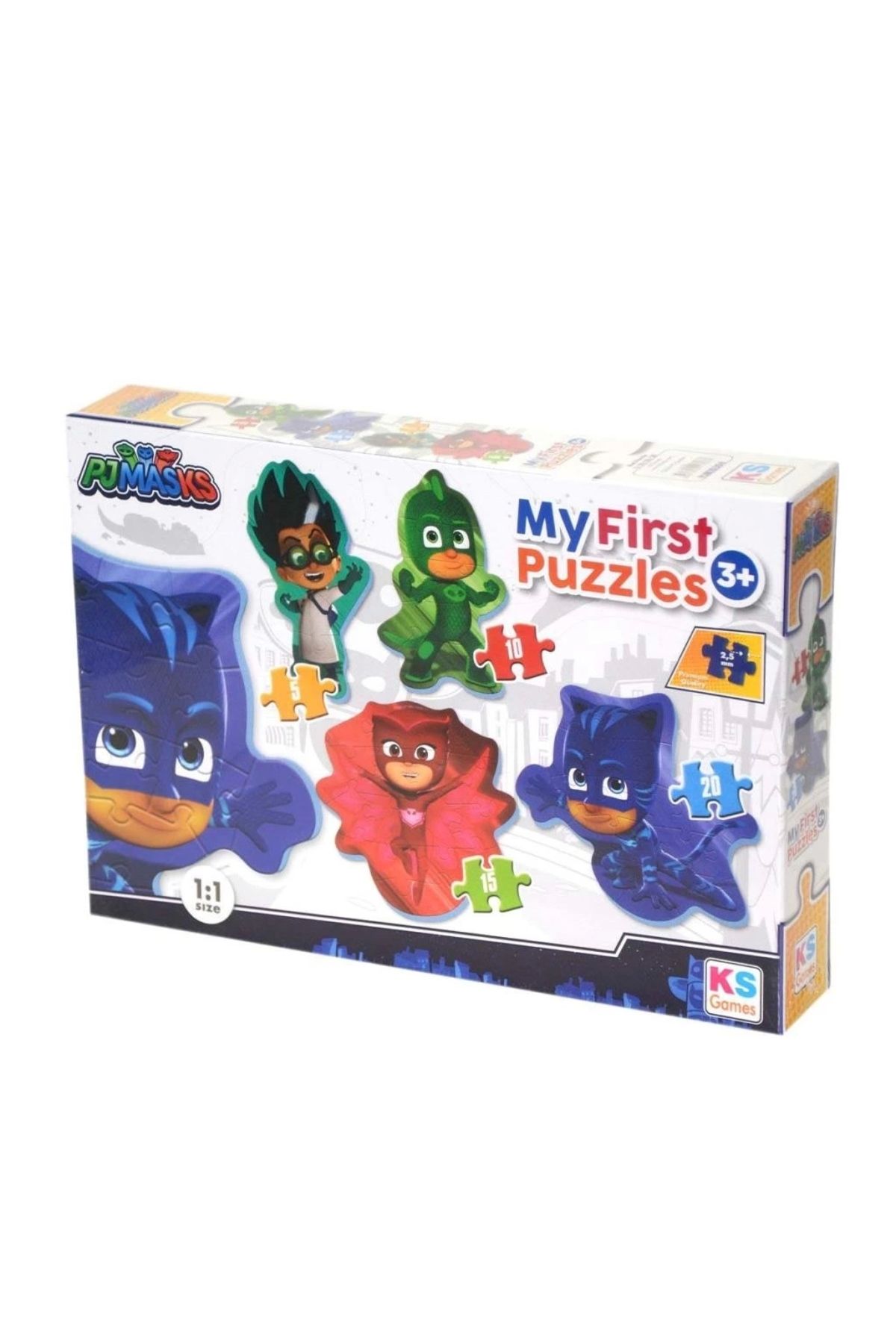 Basic Fun Çocuk KS Pjmasks Benim İlk Yapbozum 4'ü Bir Arada