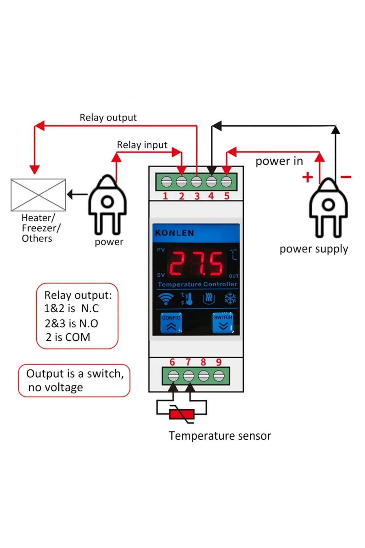 KONLEN-Tuya WIFI Temperature Sensor Thermometer Controller Freezer Fridge Heating Thermostat Smart Life ... 6