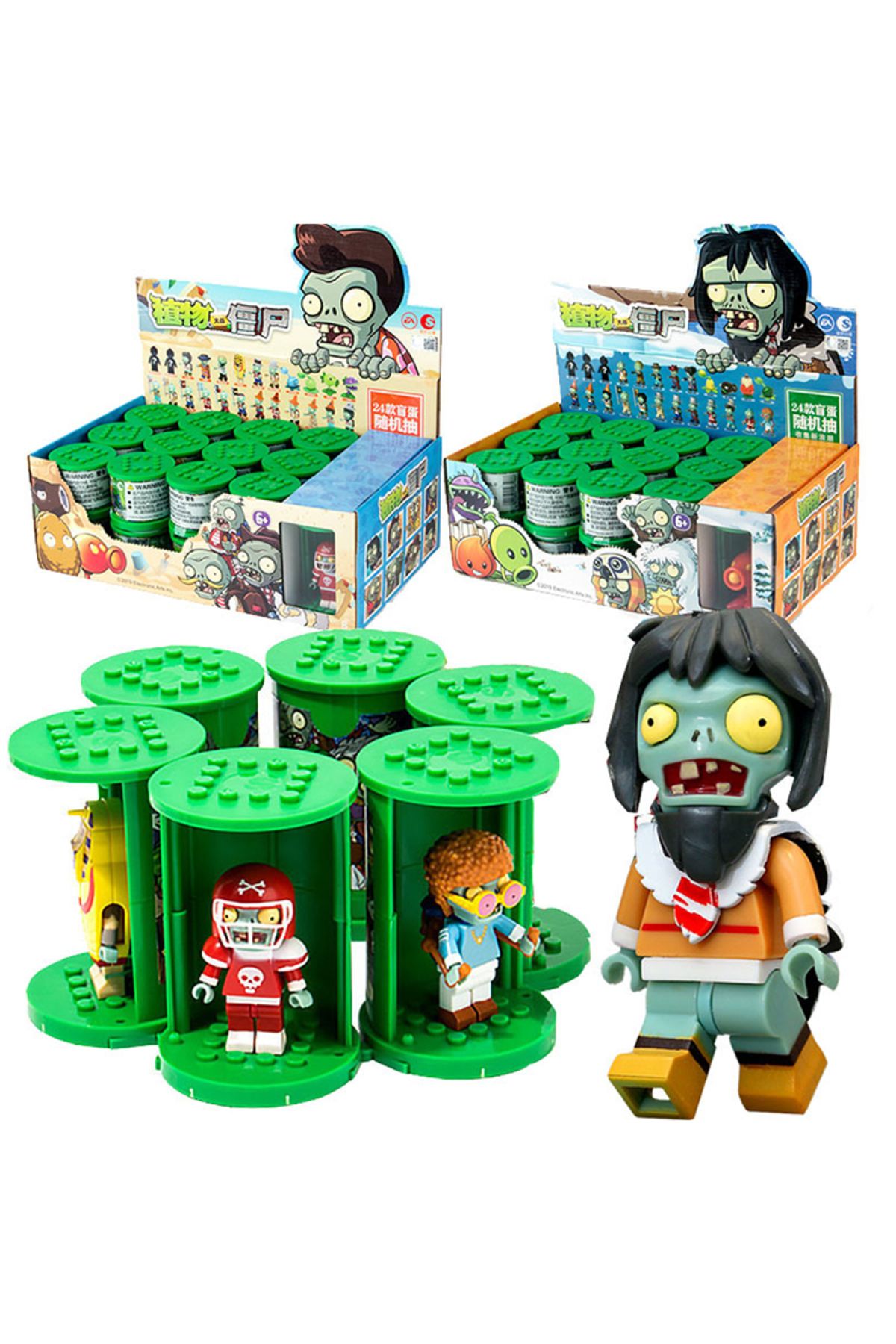 Choice-Plants Vs Zombies 2 Fire Peashooter Zombie Army Blind Box Game Scene Model 50 Styles Action Figur... 8